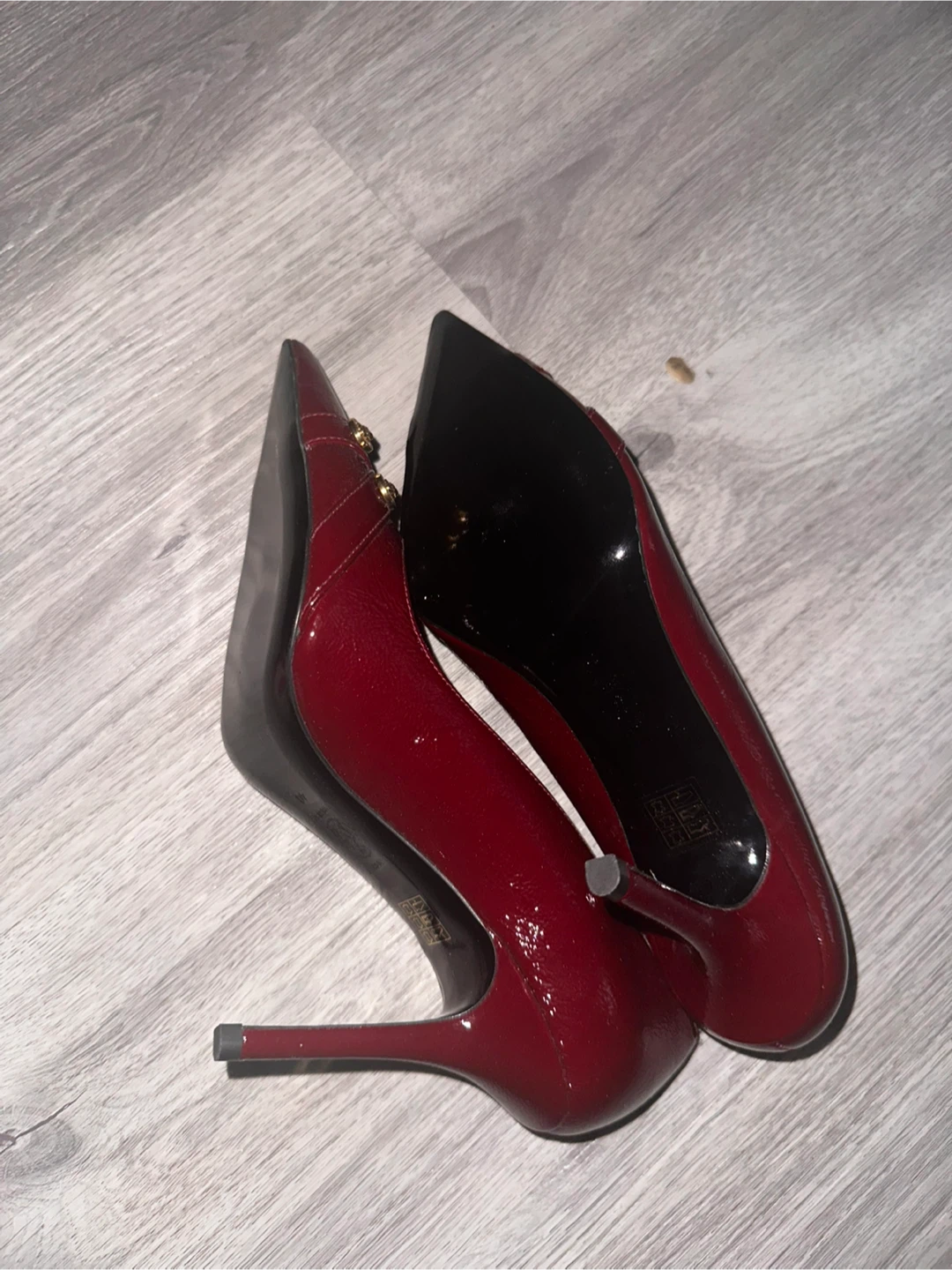 Versace Red Studded Heels - photo 2