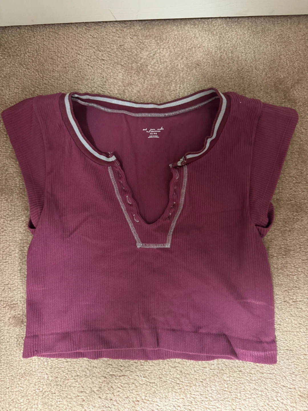 Urban Outfitters Ribbed Henley Crop Tops - photo 2
