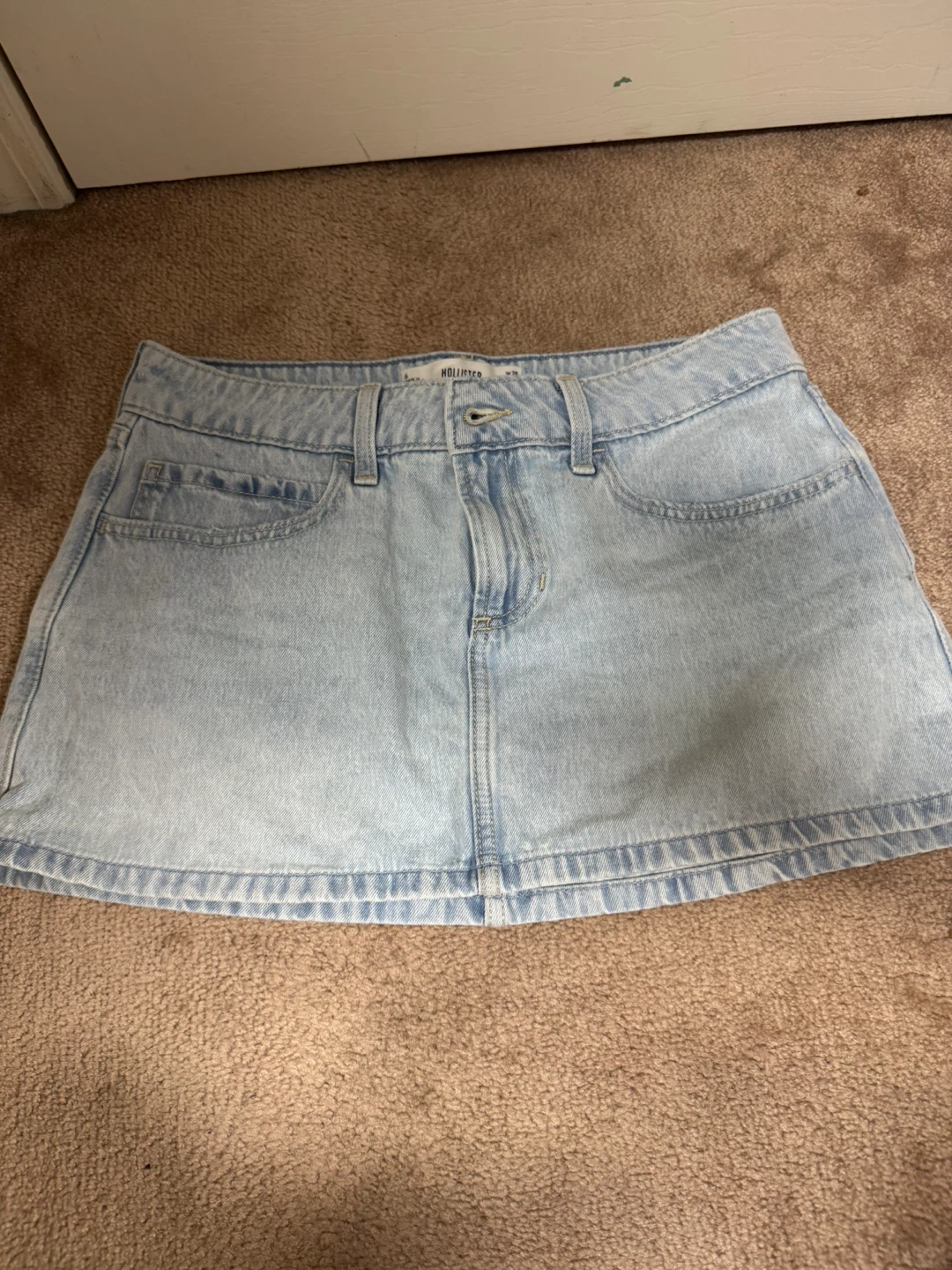 Hollister Denim Mini Skirt - Light Wash