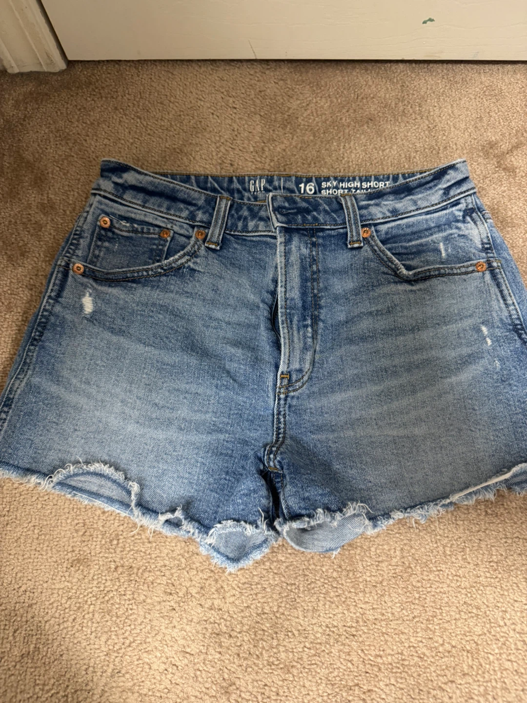 GAP TEEN Sky High Denim Shorts Size 16