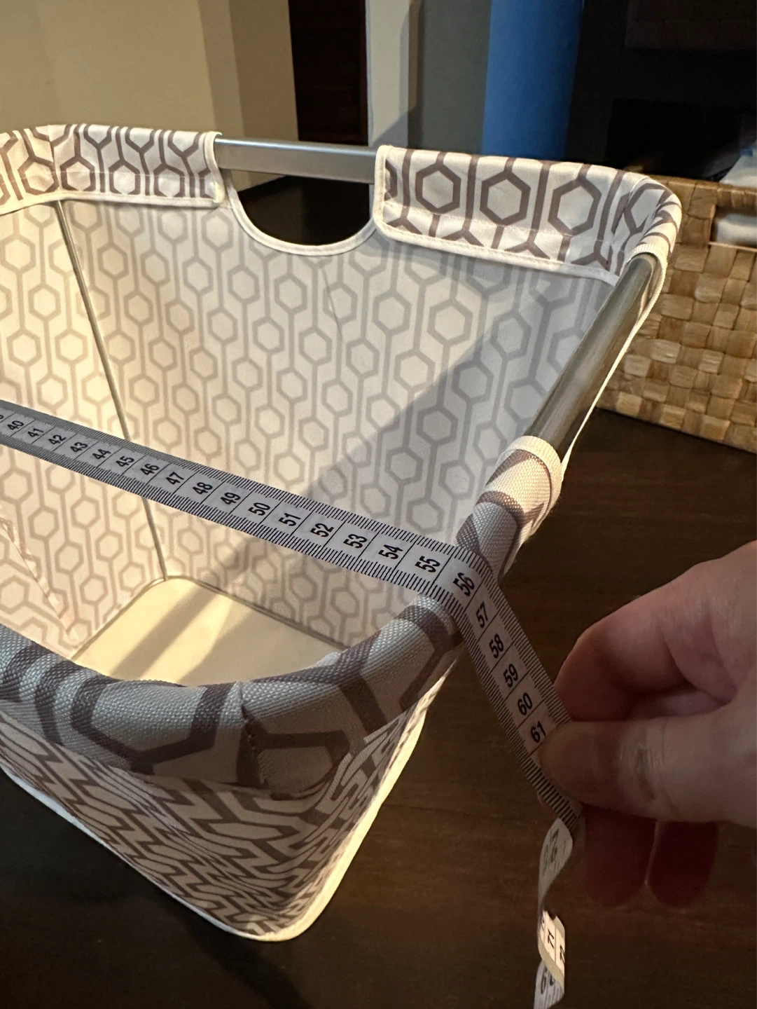 Patterned Laundry Hamper with Handles - photo 3