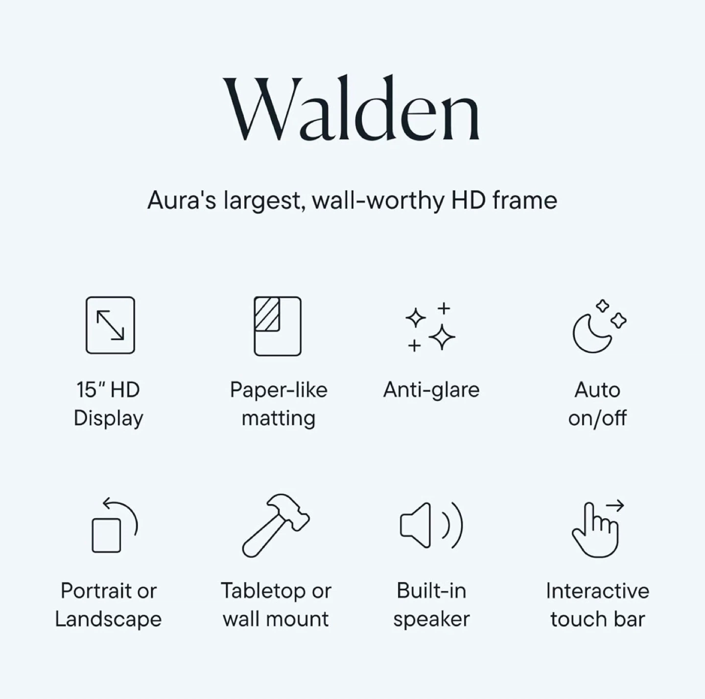 Aura Walden 15" Digital Photo Frame ⚽️ - photo 4