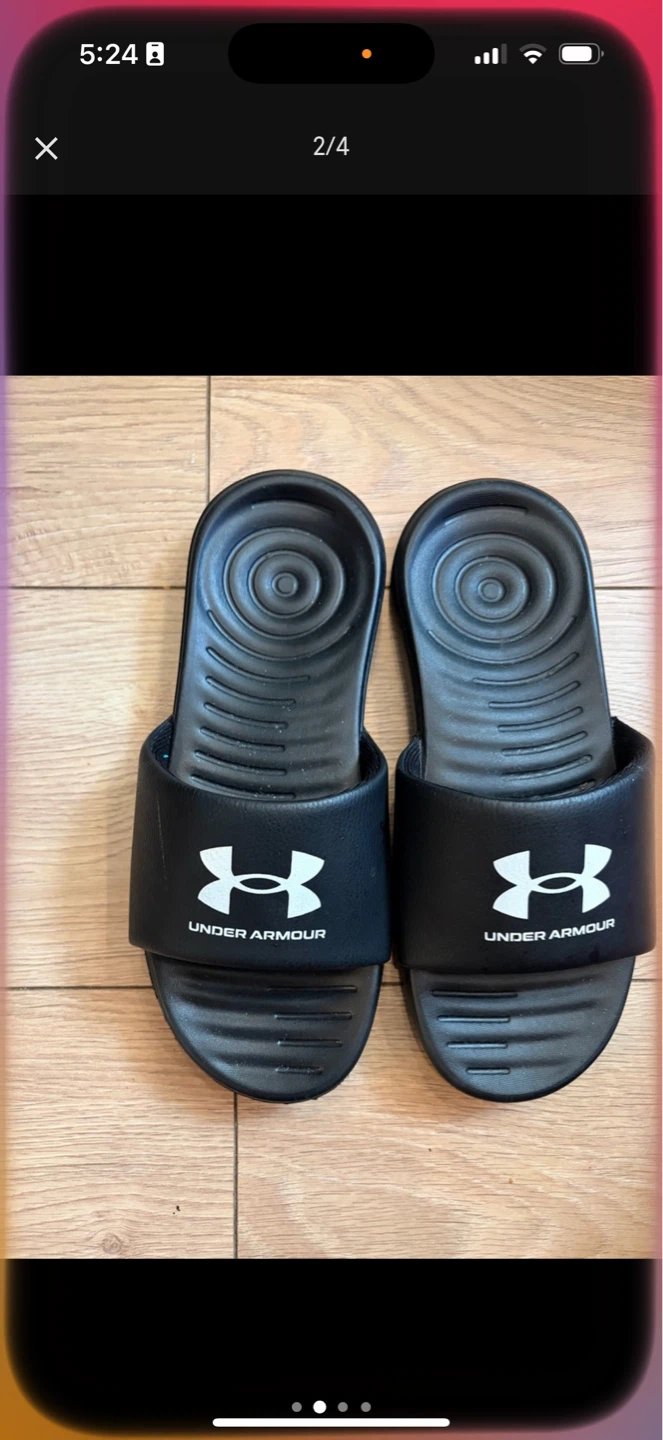 Under Armour Black Slides