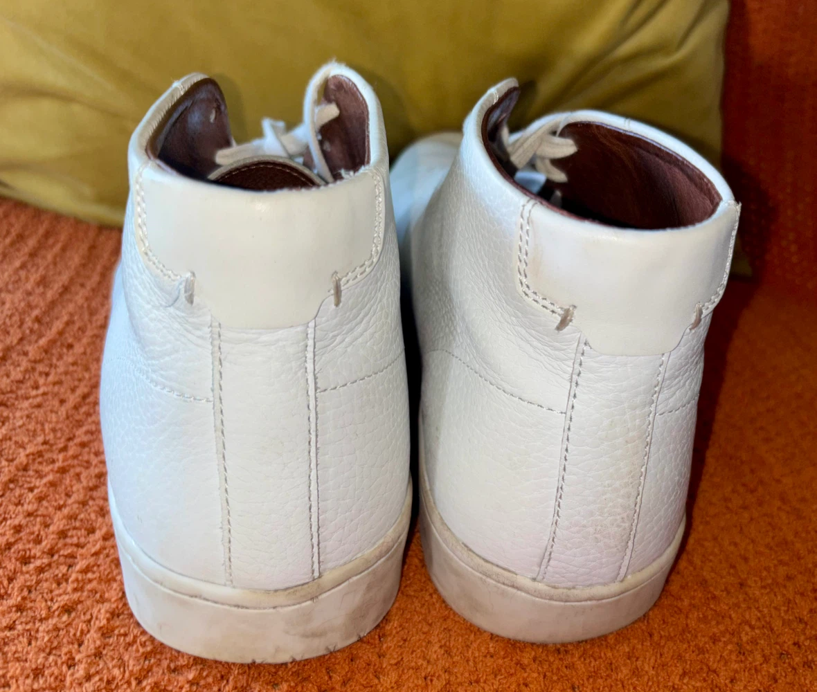 Vince Camuto White Leather High-Top Sneakers - photo 3