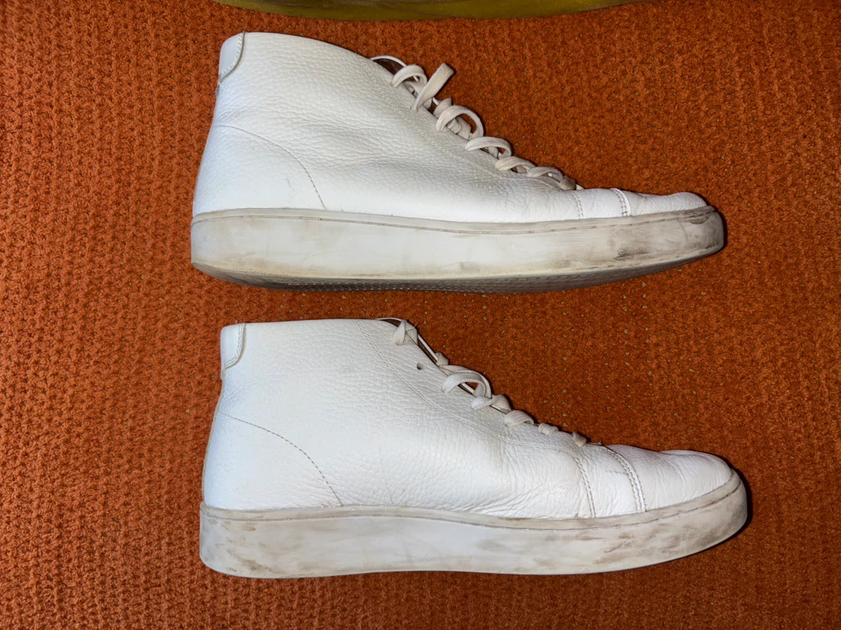 Vince Camuto White Leather High-Top Sneakers - photo 4