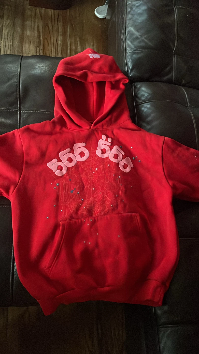 Sp5der Red Hoodie Size S