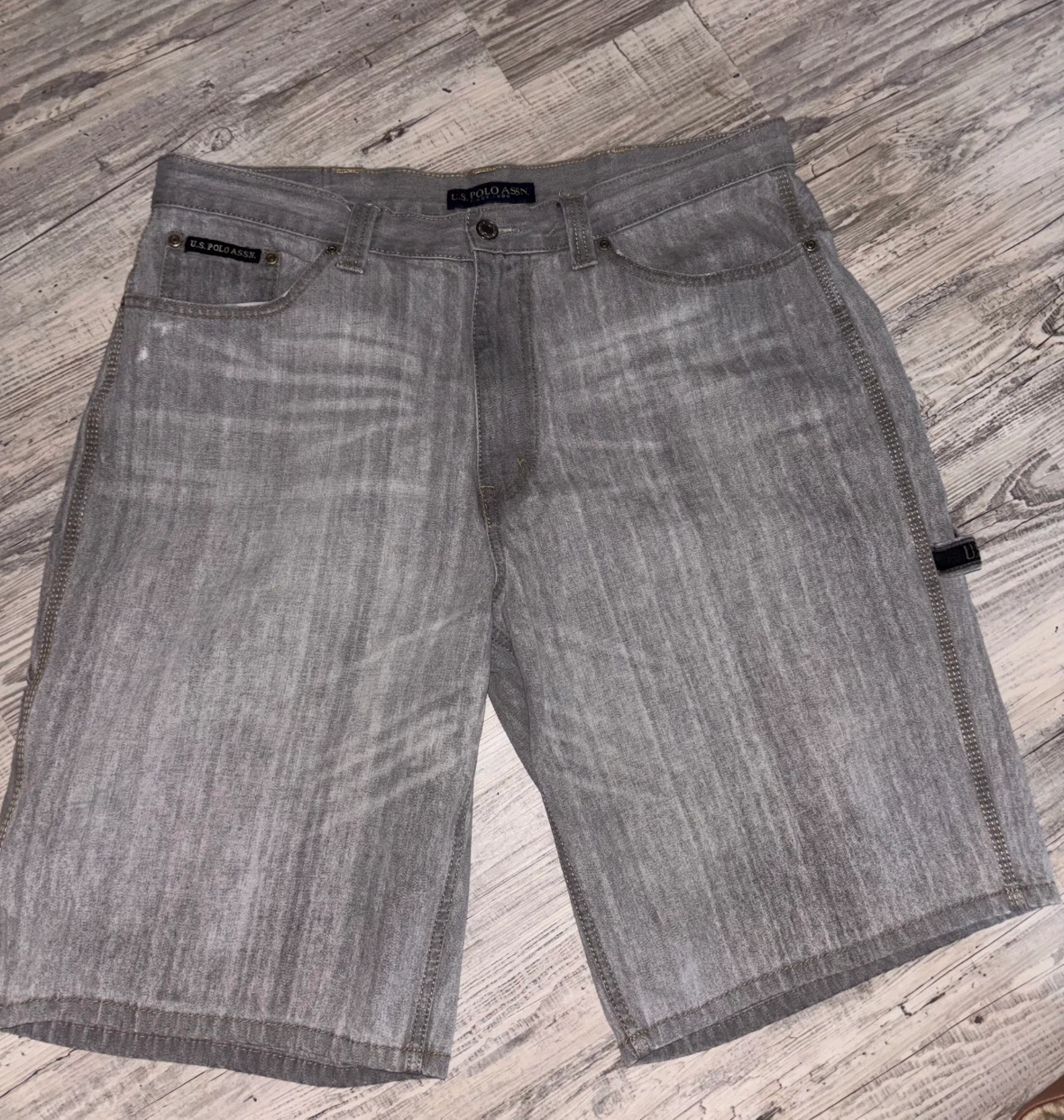 Polo Assn. Grey Denim cargo shorts 38
