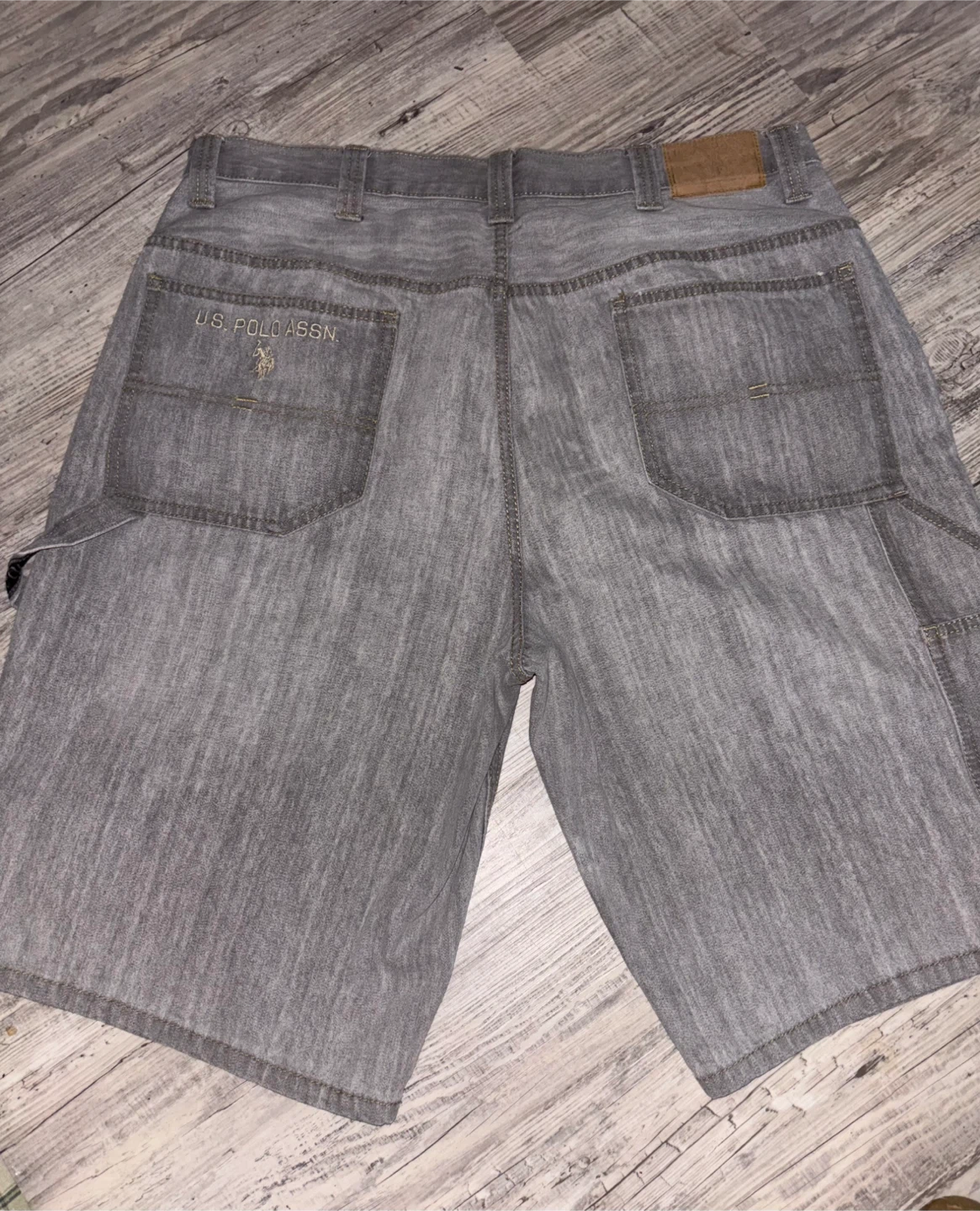 Polo Assn. Grey Denim cargo shorts 38 - photo 2