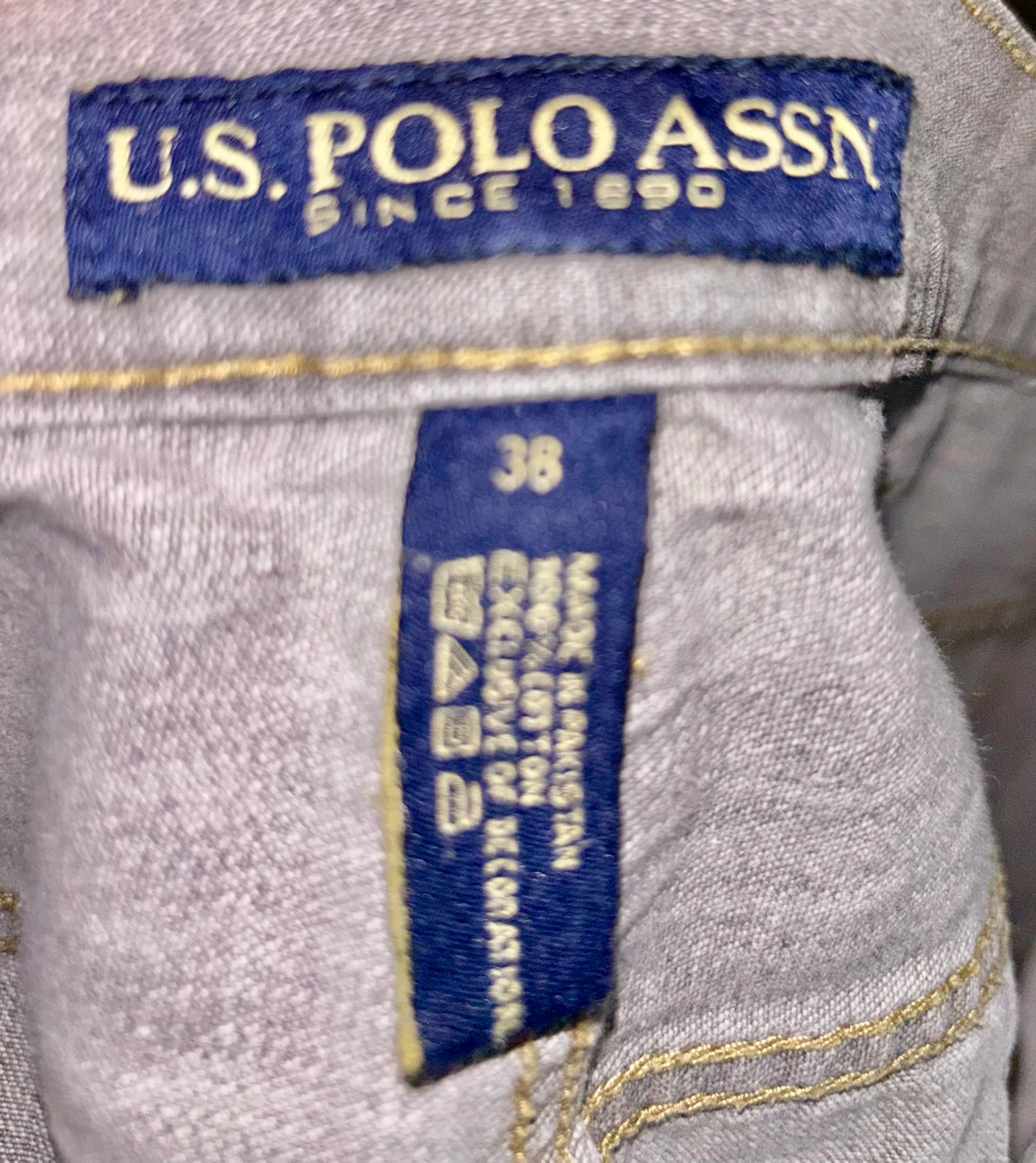 Polo Assn. Grey Denim cargo shorts 38 - photo 4