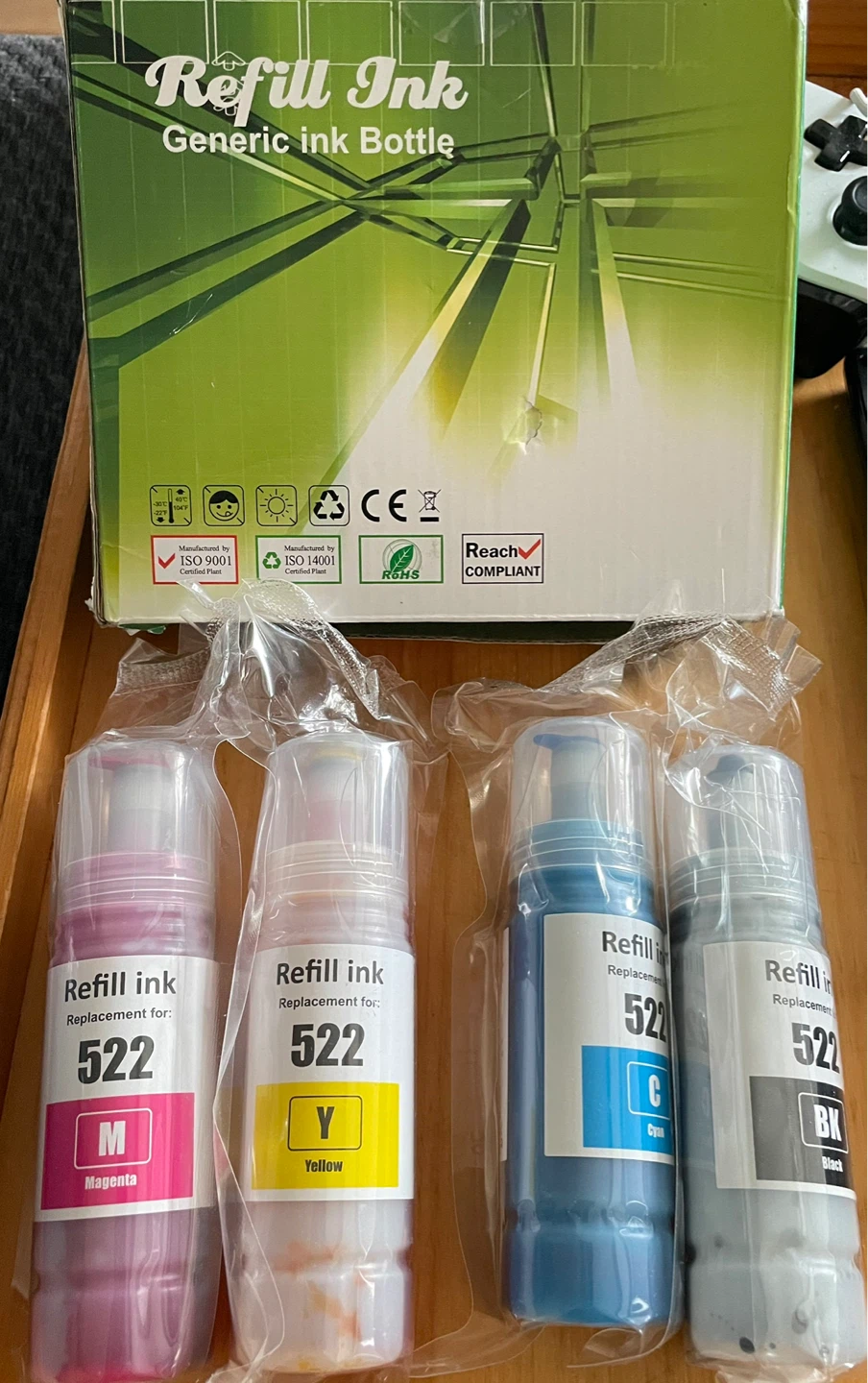 ⚽️ Refill Ink for 522 Printers (Magenta, Yellow, Cyan, Black)