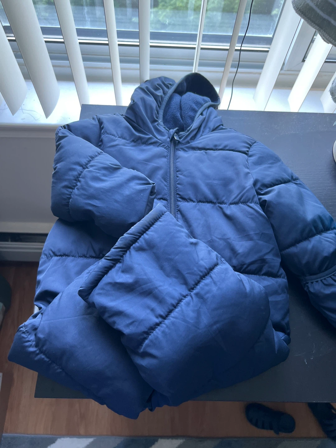 Boys Navy Puffer Winter Jacket