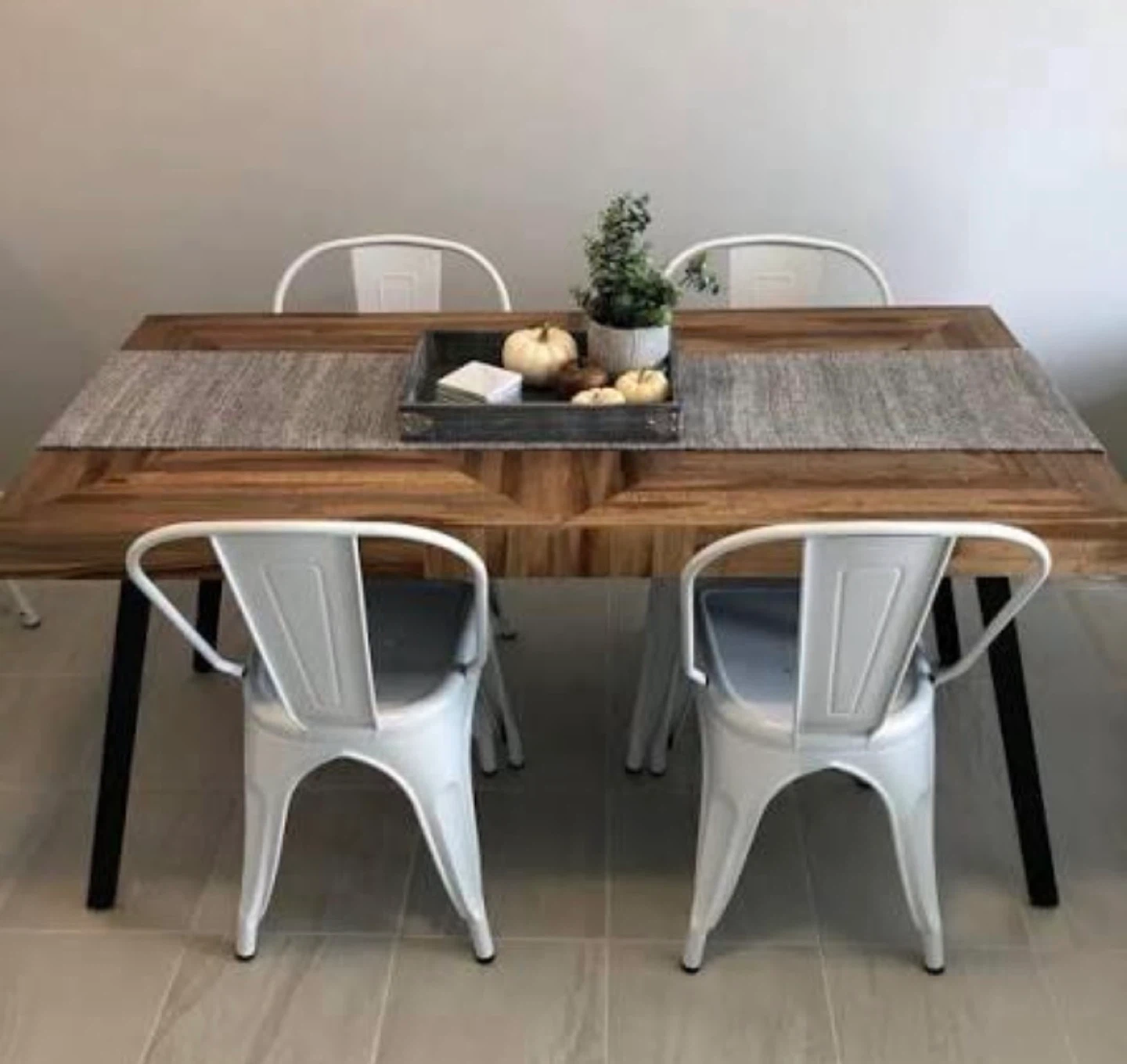 Teak Dining table herringbone pattern - structube - photo 3