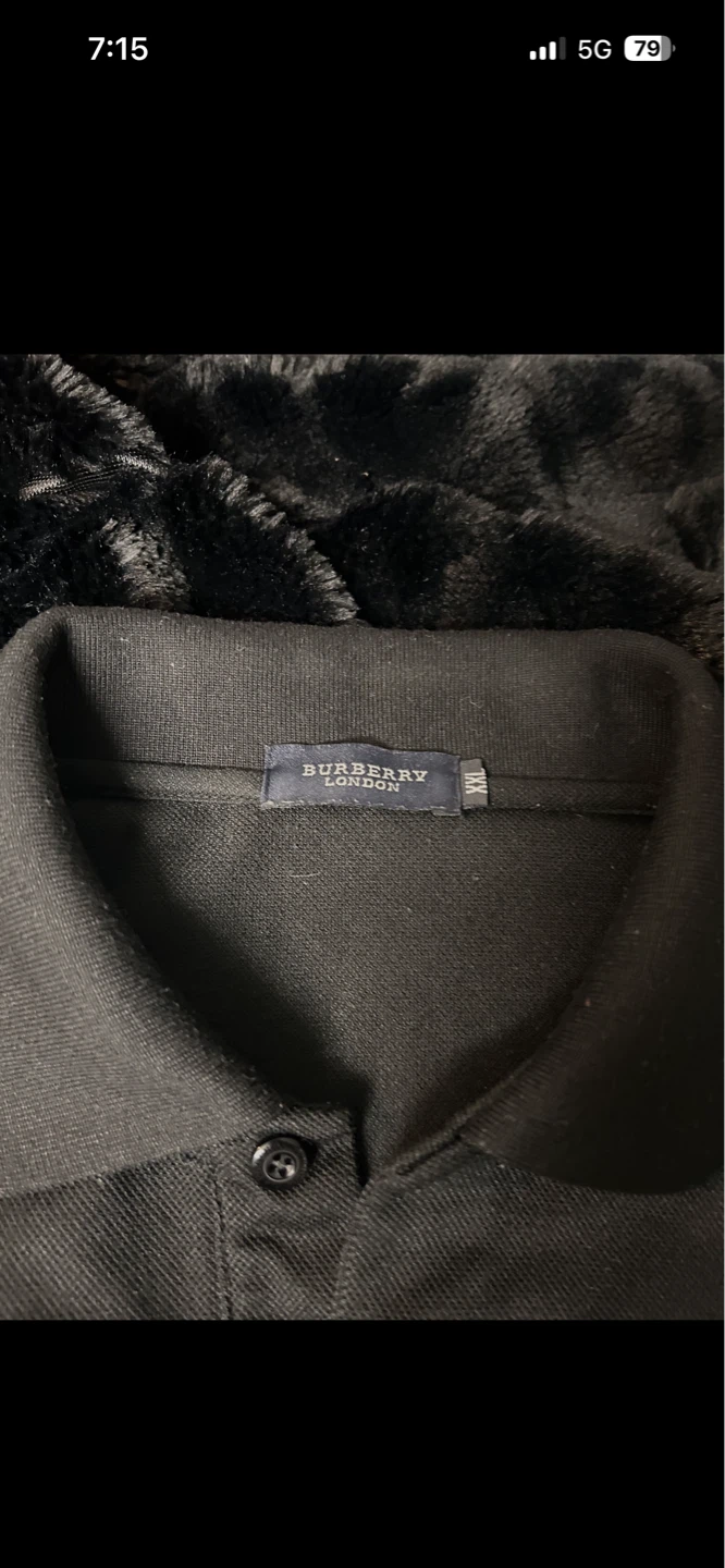 Burberry London Men's Black Long Sleeve Polo Shirt - photo 2