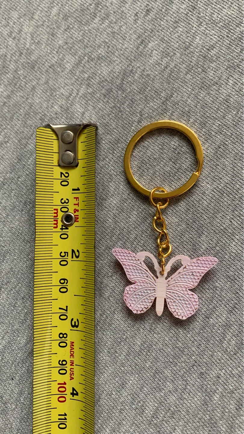 Beautiful Pink Butterfly Keychain ⚽️ - photo 2