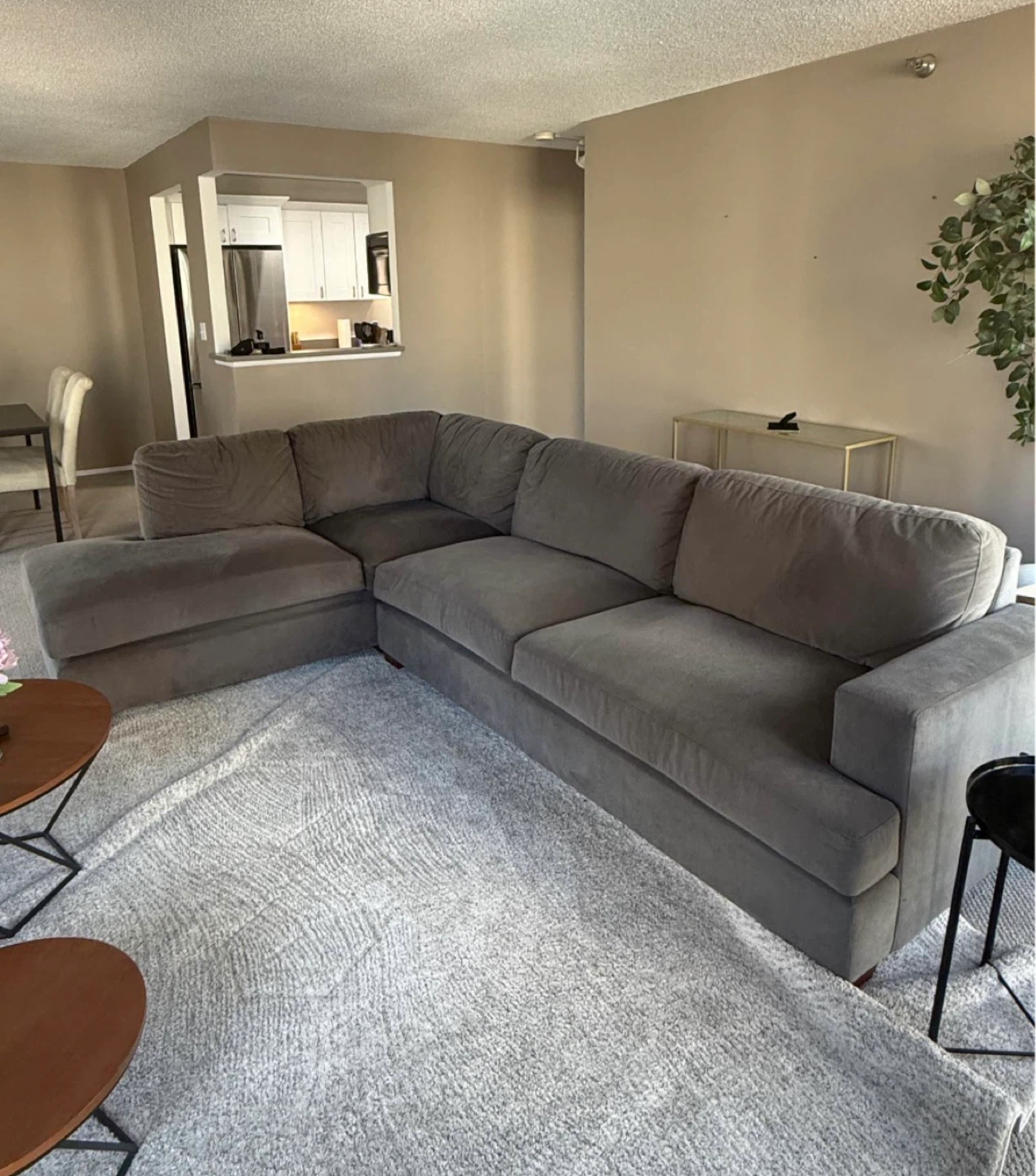 Gray Sectional Sofa With Free Delivery