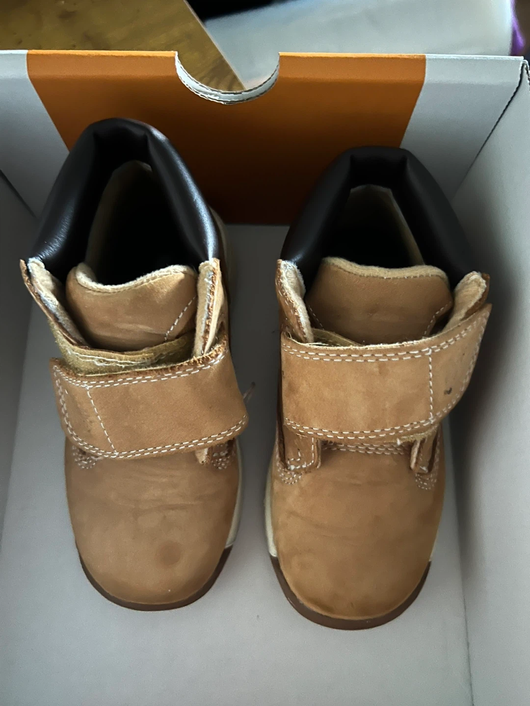 Kids Tan Suede Boots- size 8