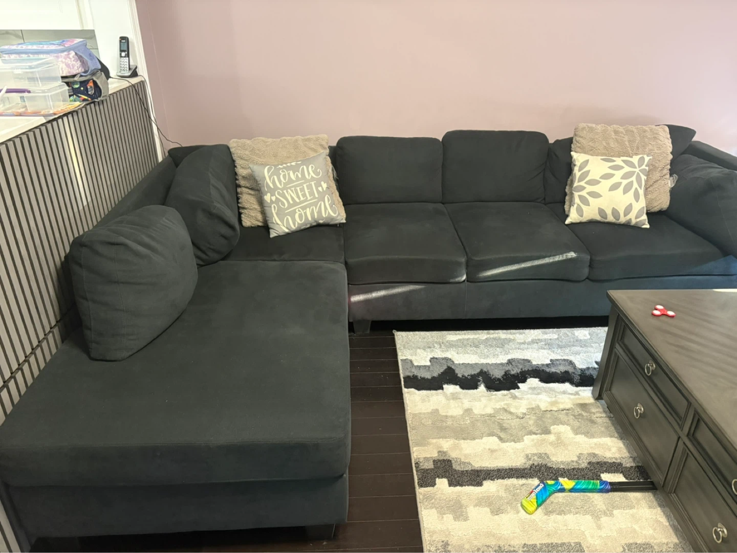 Dark Grey Sectional Sofa