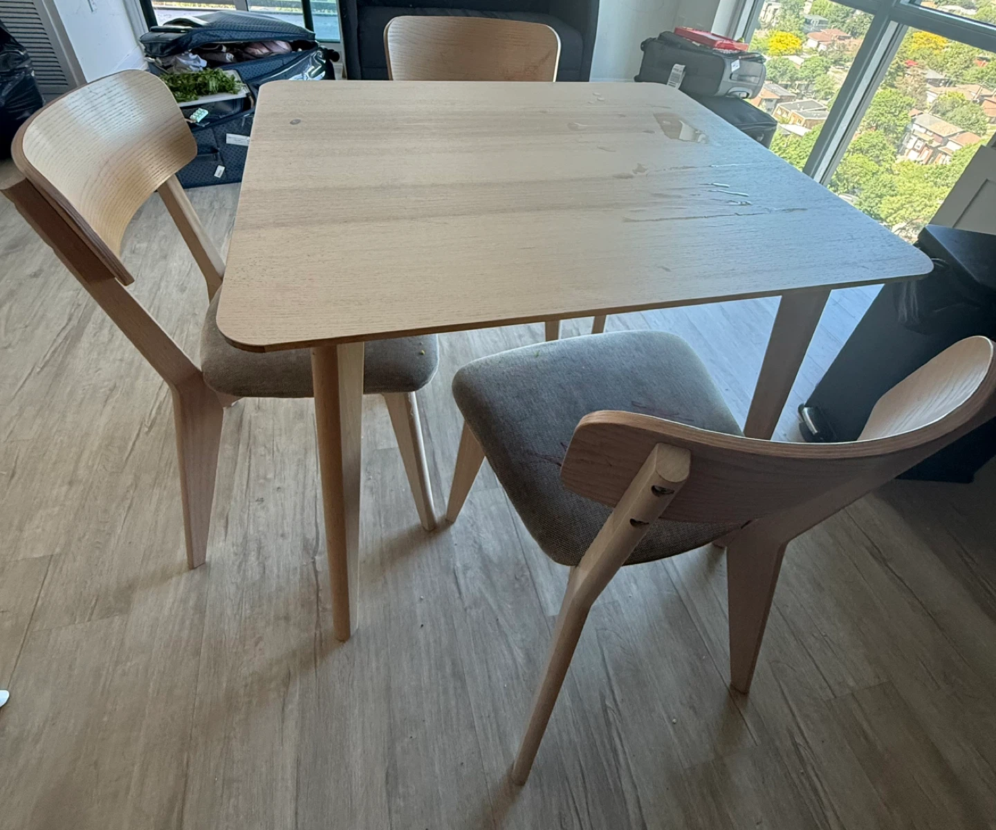 Wooden Dining Table and Chairs Set