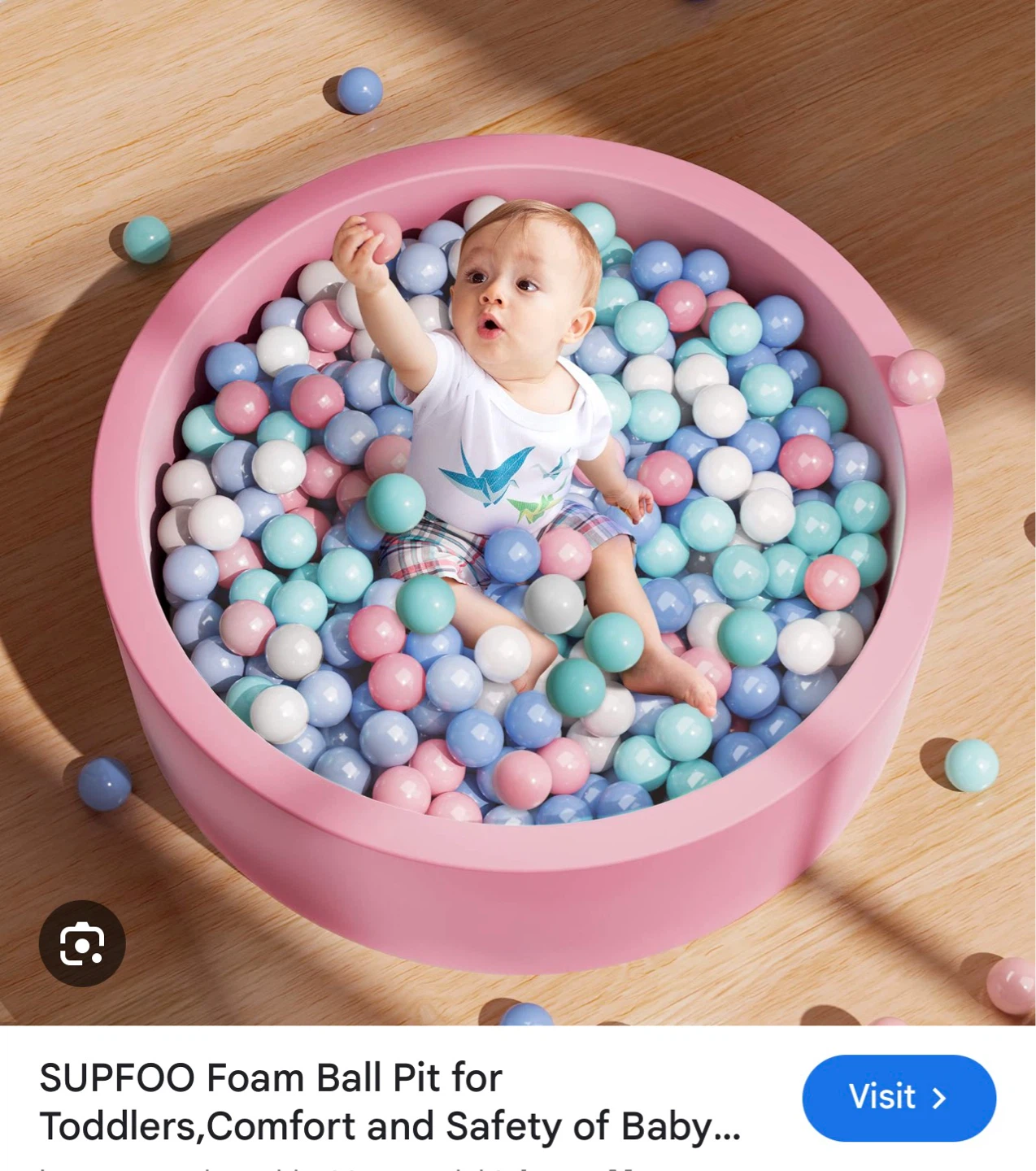 BNIB SUPFOO Soft Foam Ball Pit for Children (Pink) ⚽️