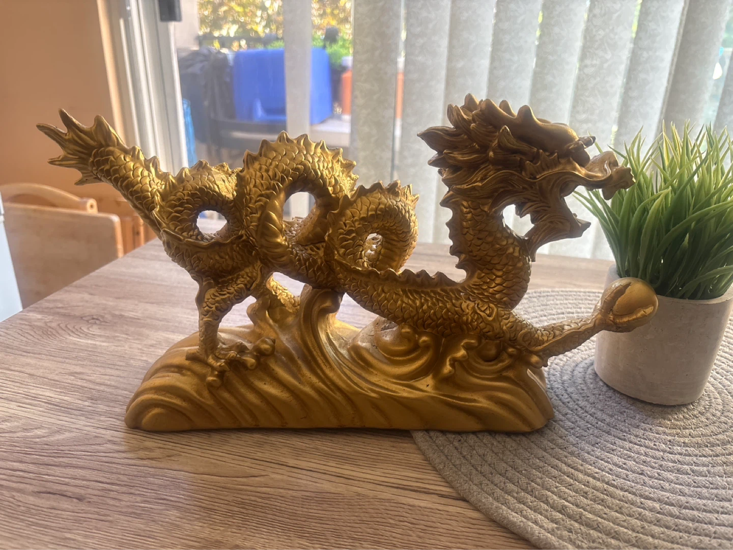 Gold Dragon Figurine