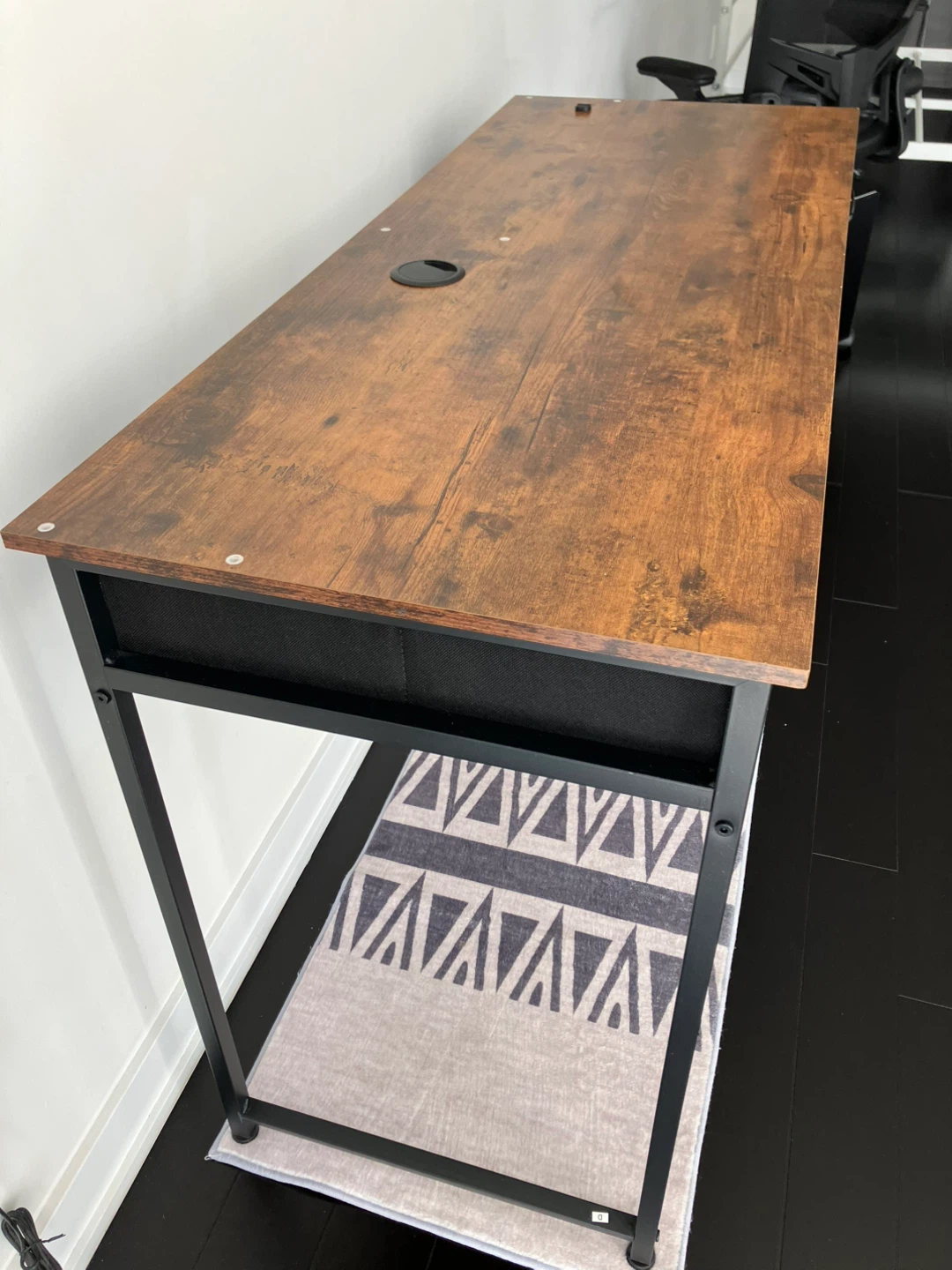 Wood Grain Computer Desk with Drawers - photo 2