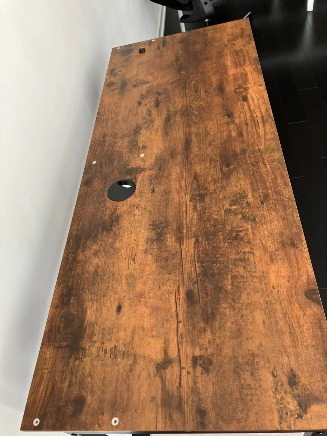 Wood Grain Computer Desk with Drawers - photo 4