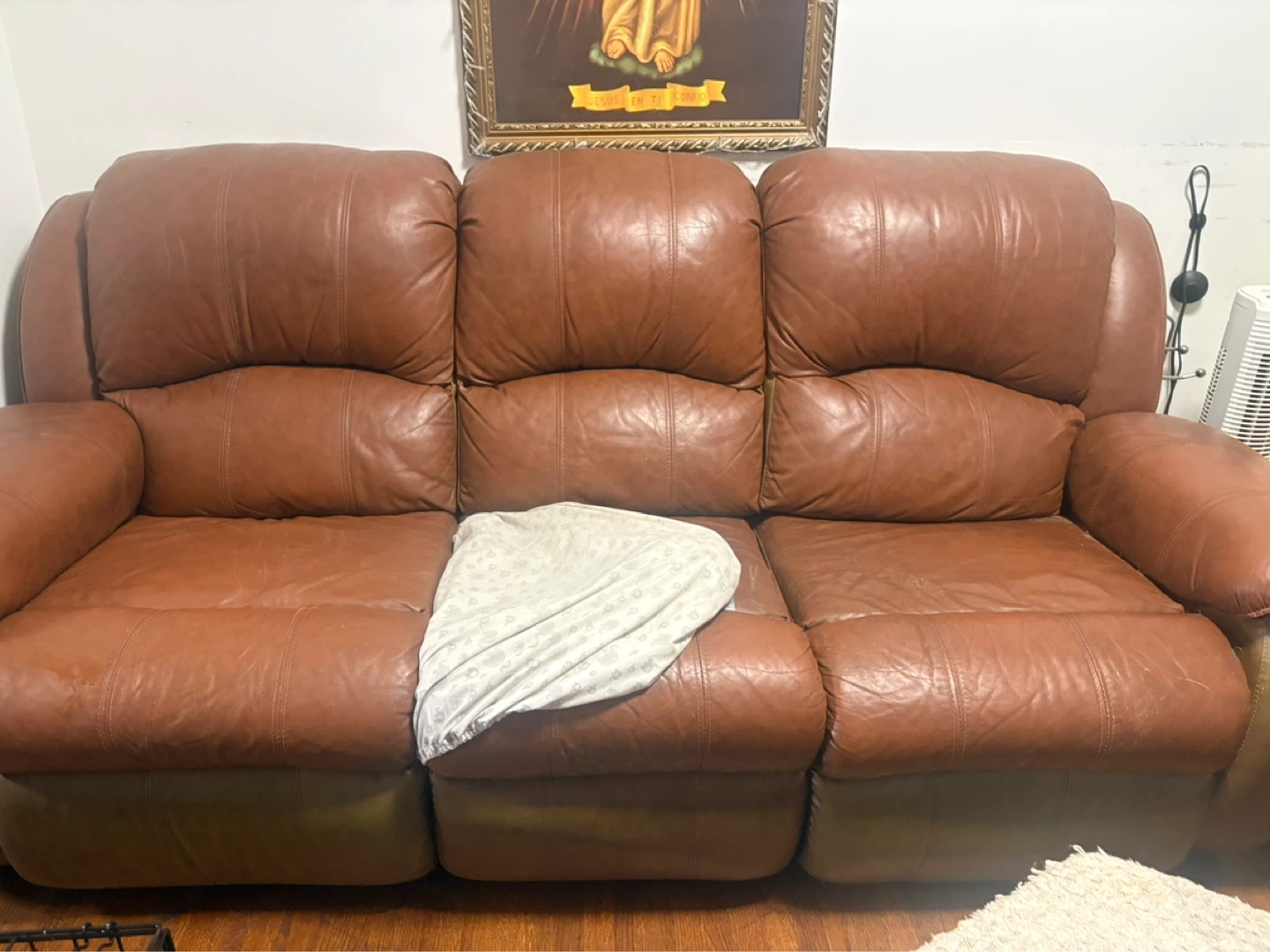 Brown Leather Sofa