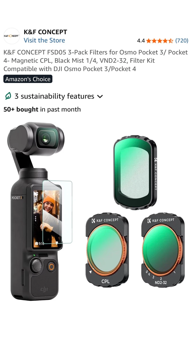 DJI Osmo Pocket 3 Creator Combo + Filters | Mint Condition - photo 5