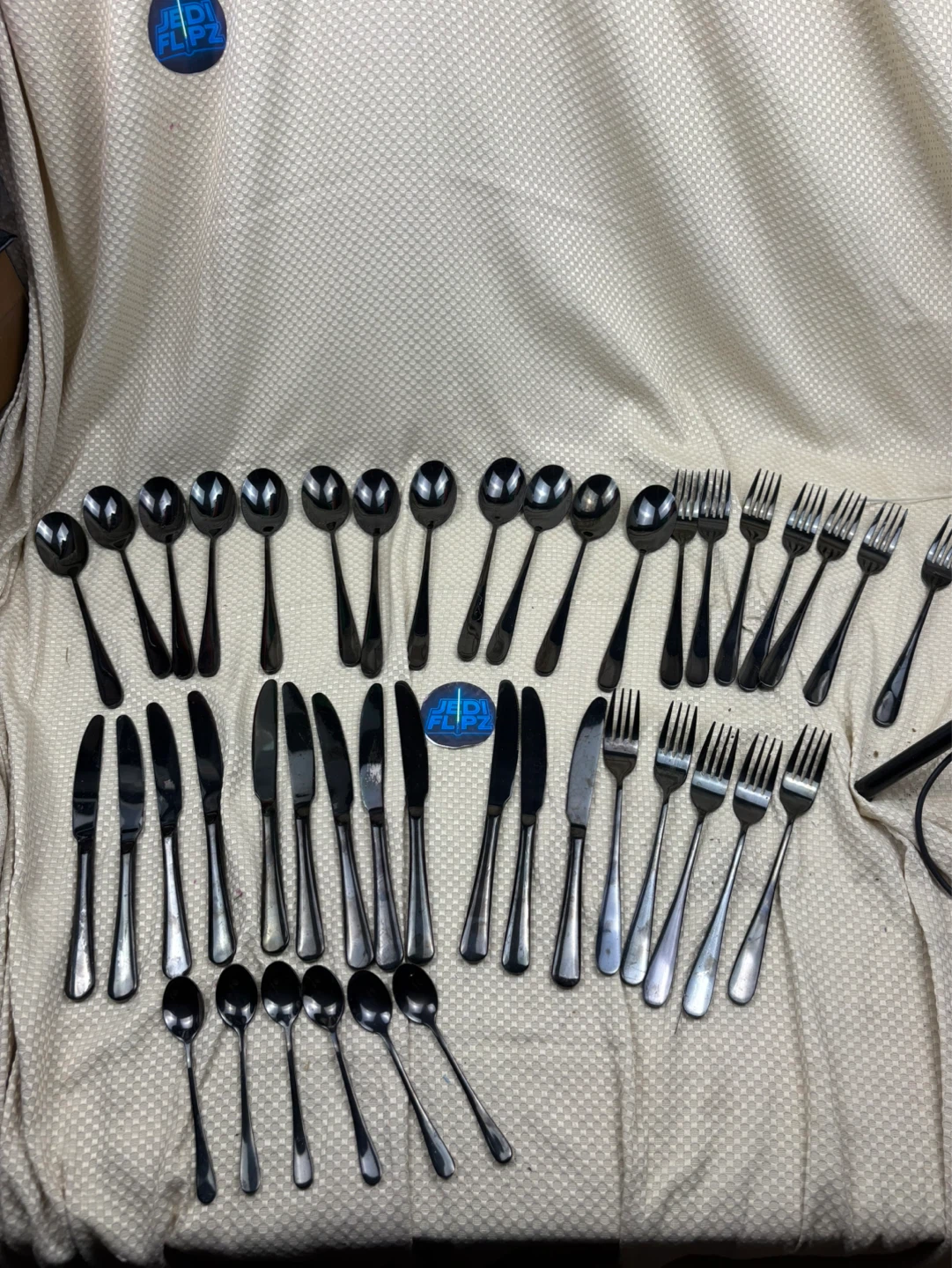 Cutlery 42pc Set black stainless steel