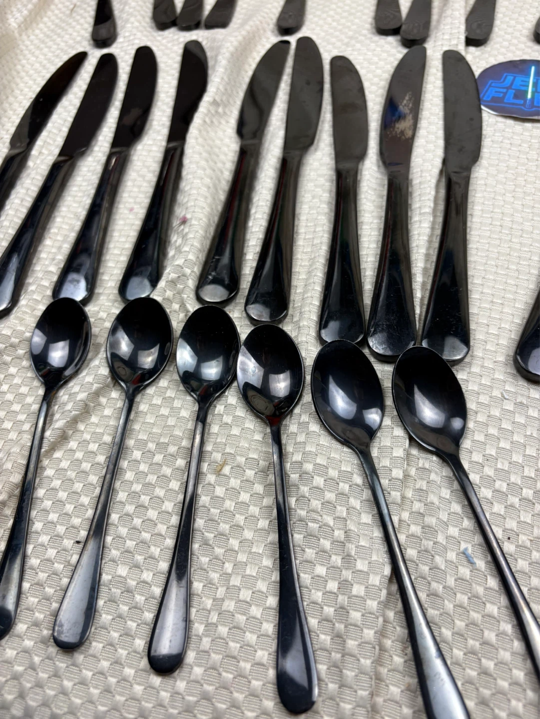 Cutlery 42pc Set black stainless steel - photo 2