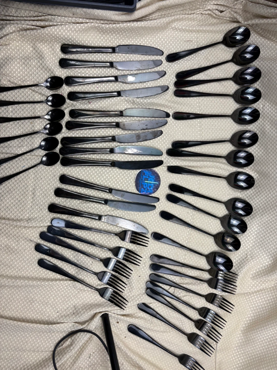 Cutlery 42pc Set black stainless steel - photo 5