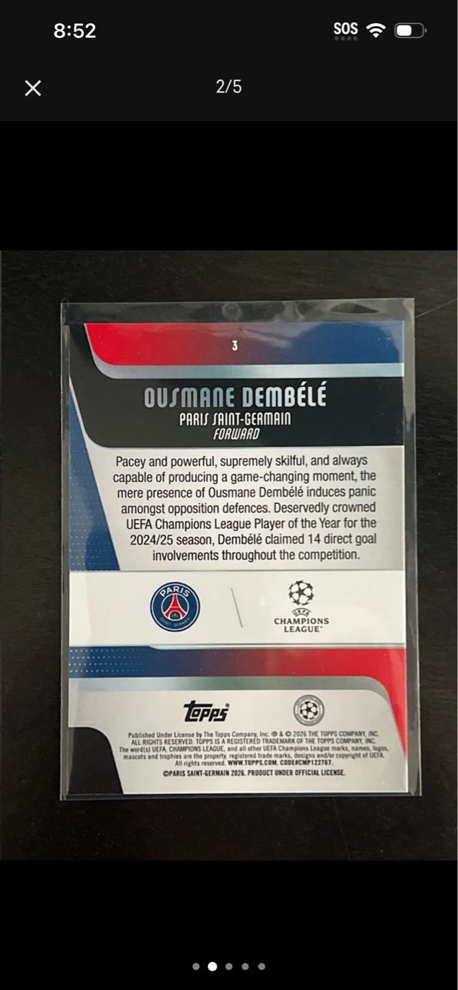 Topps UEFA Champions League Soccer Cards - photo 2