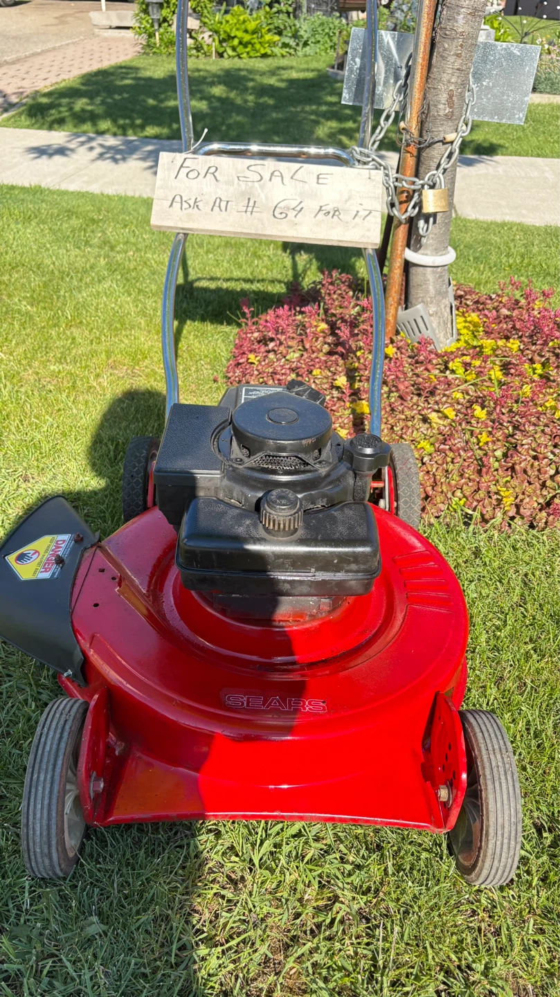 Sears Red Push Lawn Mower - photo 4