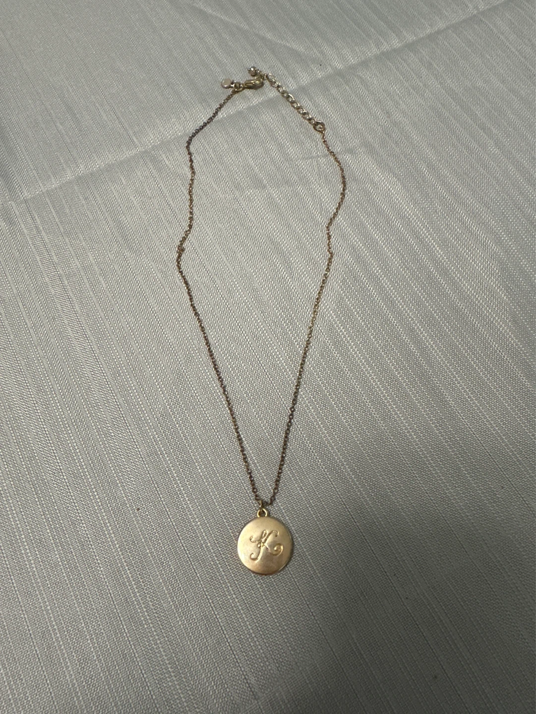 'K' Pendant Necklace