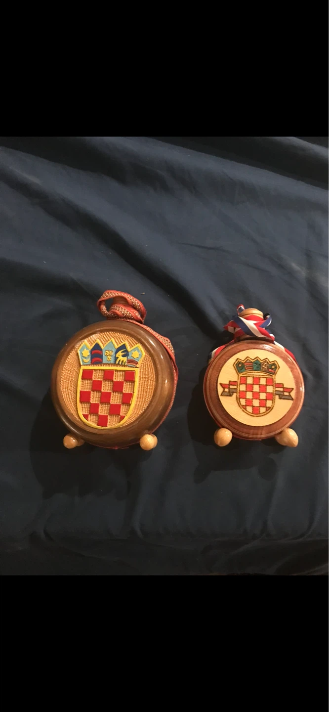 Decorative Croatian Coat of Arms Ornaments (Set of 2)