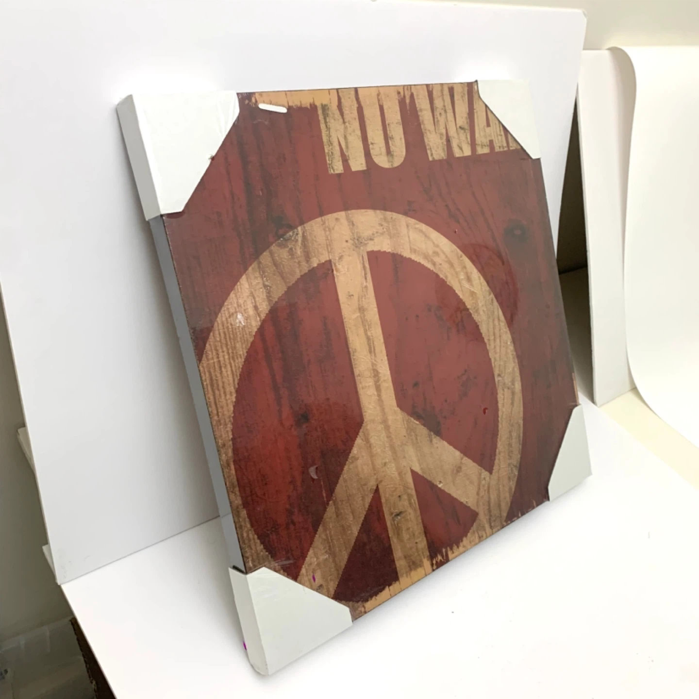 Peace Sign Wall Art No War Decor Wood Wall Hanging Artwork