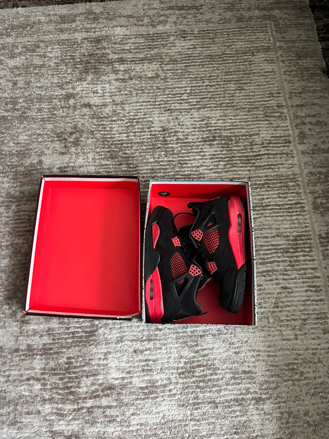 Air Jordan 4 Retro Black Red Mens Shoes