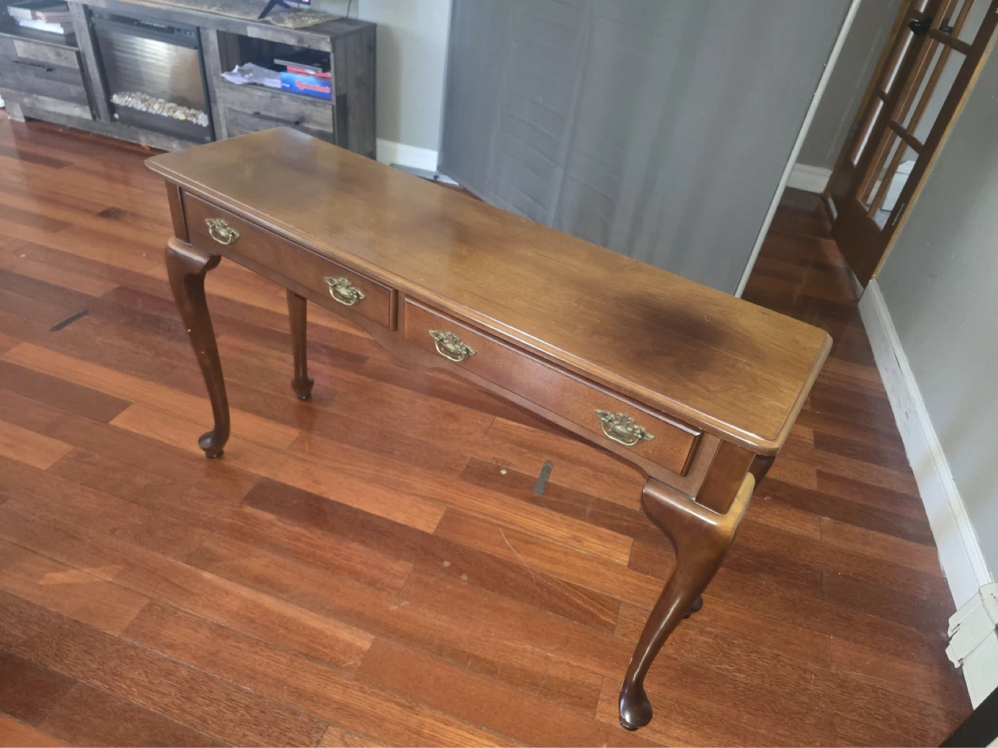Vintage Console Table with Drawers