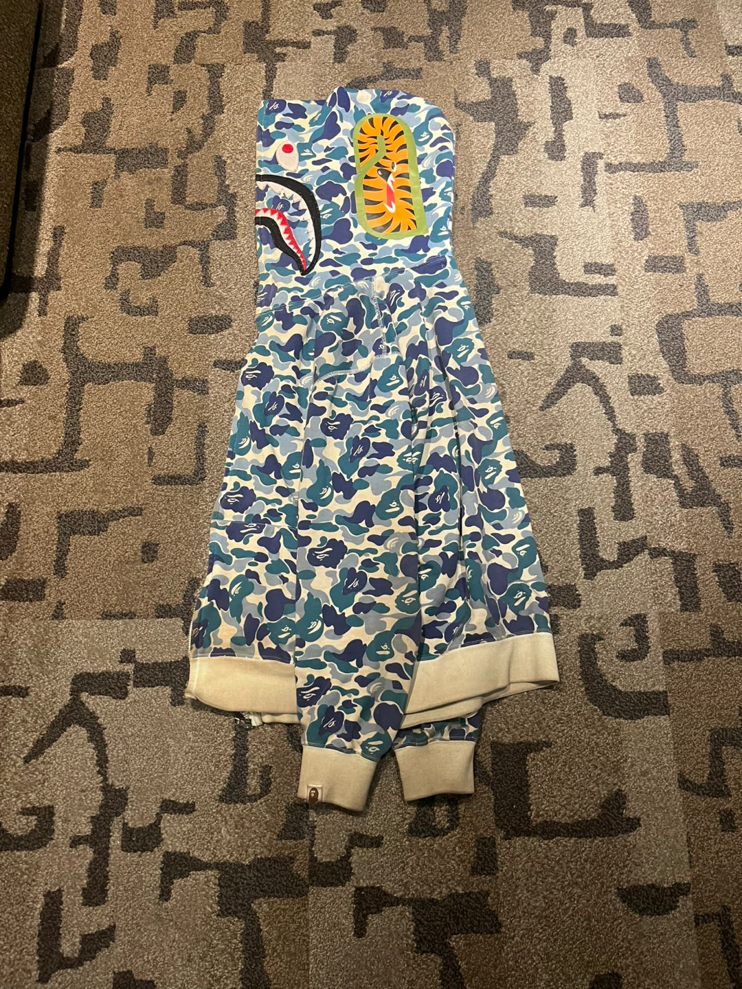 A Bathing Ape Shark Hoodie Camo Blue - photo 2
