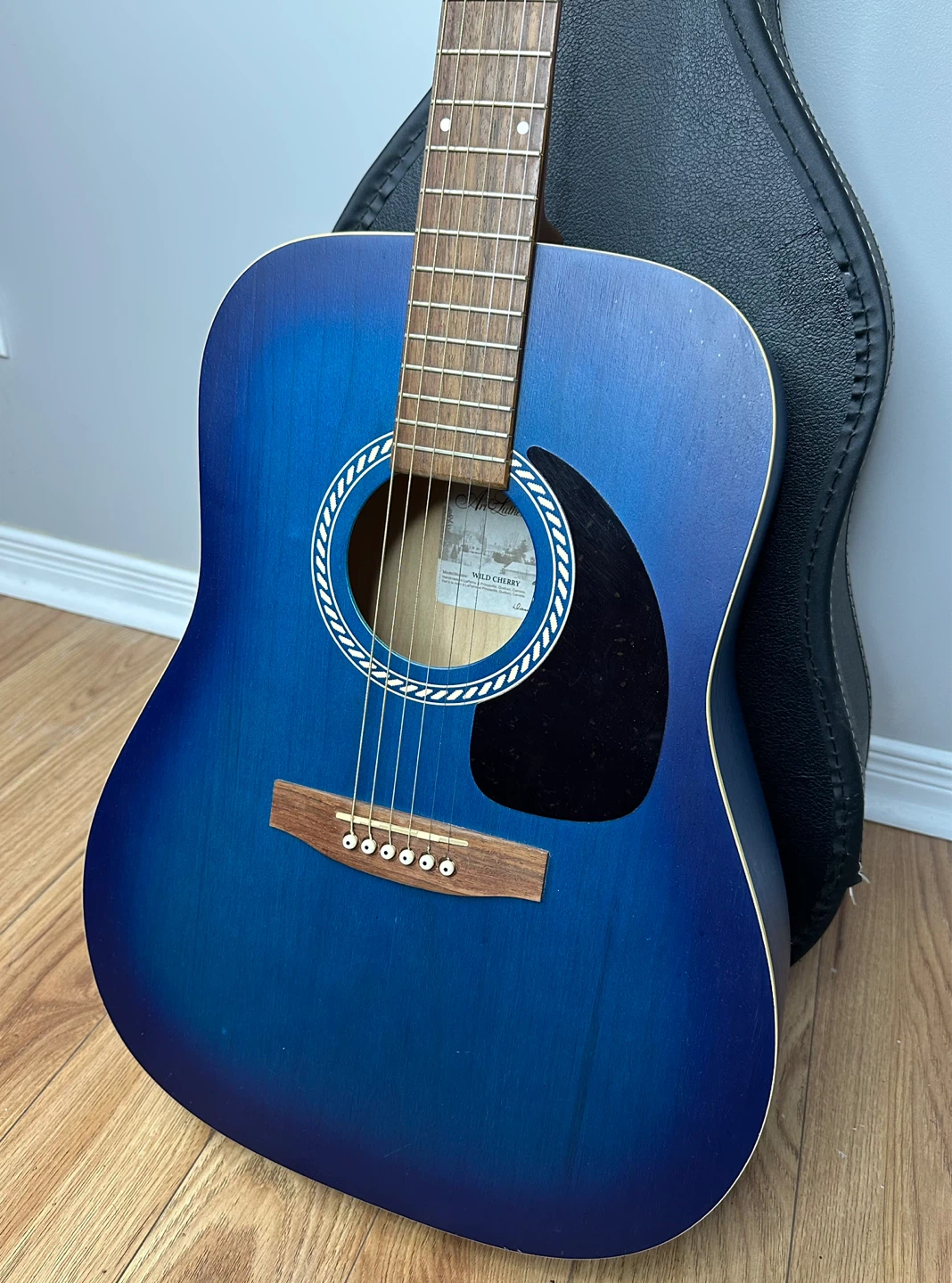 Art & Lutherie Wild Cherry Acoustic Guitar Blue Finish - photo 3