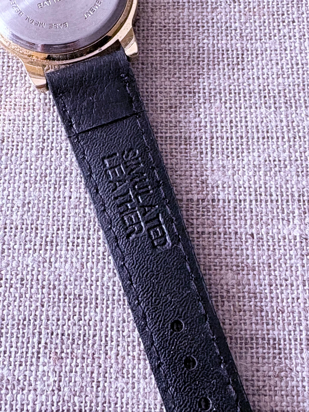 Advance Quartz Watch, Black Leather Band - photo 2