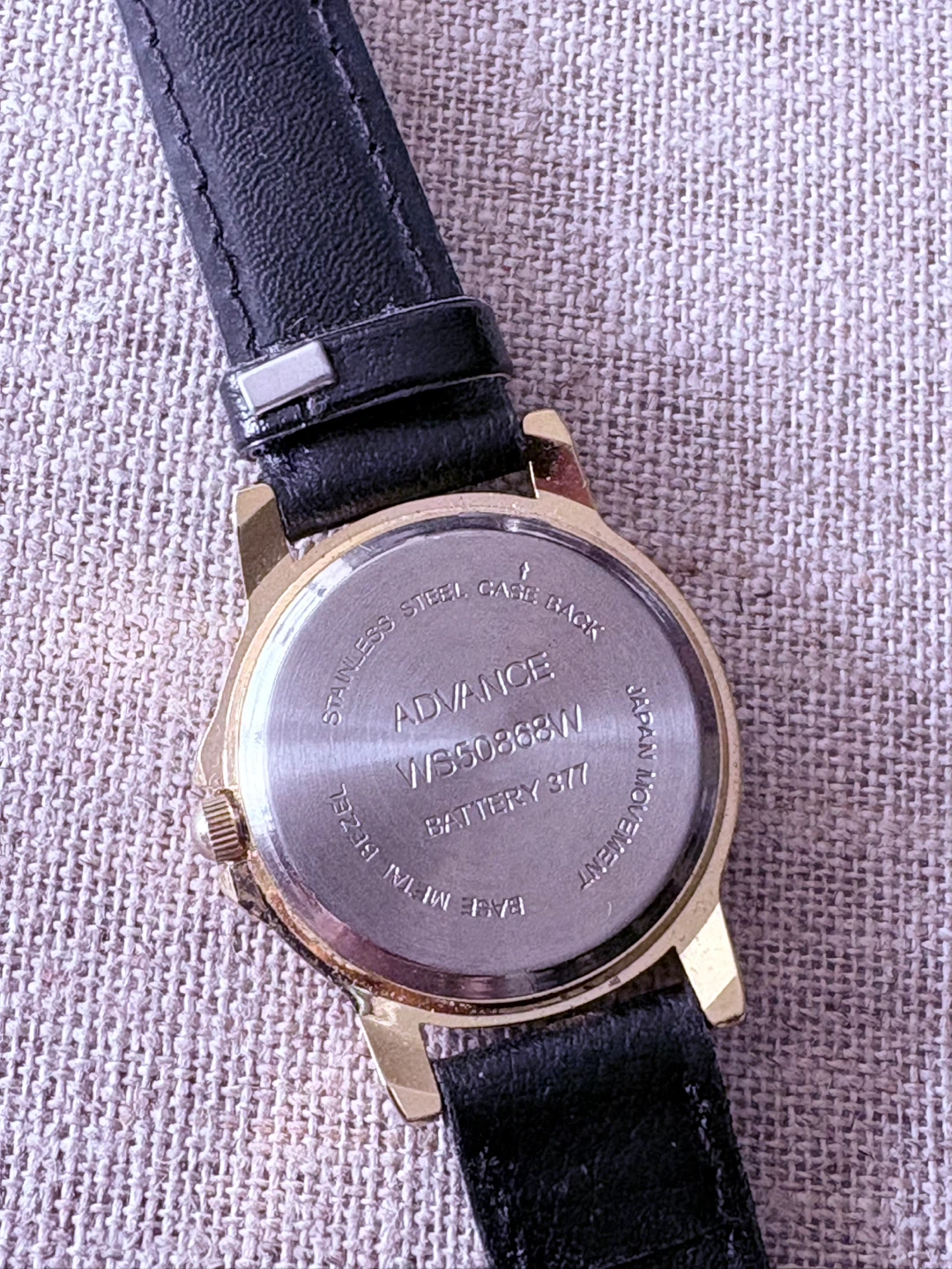 Advance Quartz Watch, Black Leather Band - photo 3
