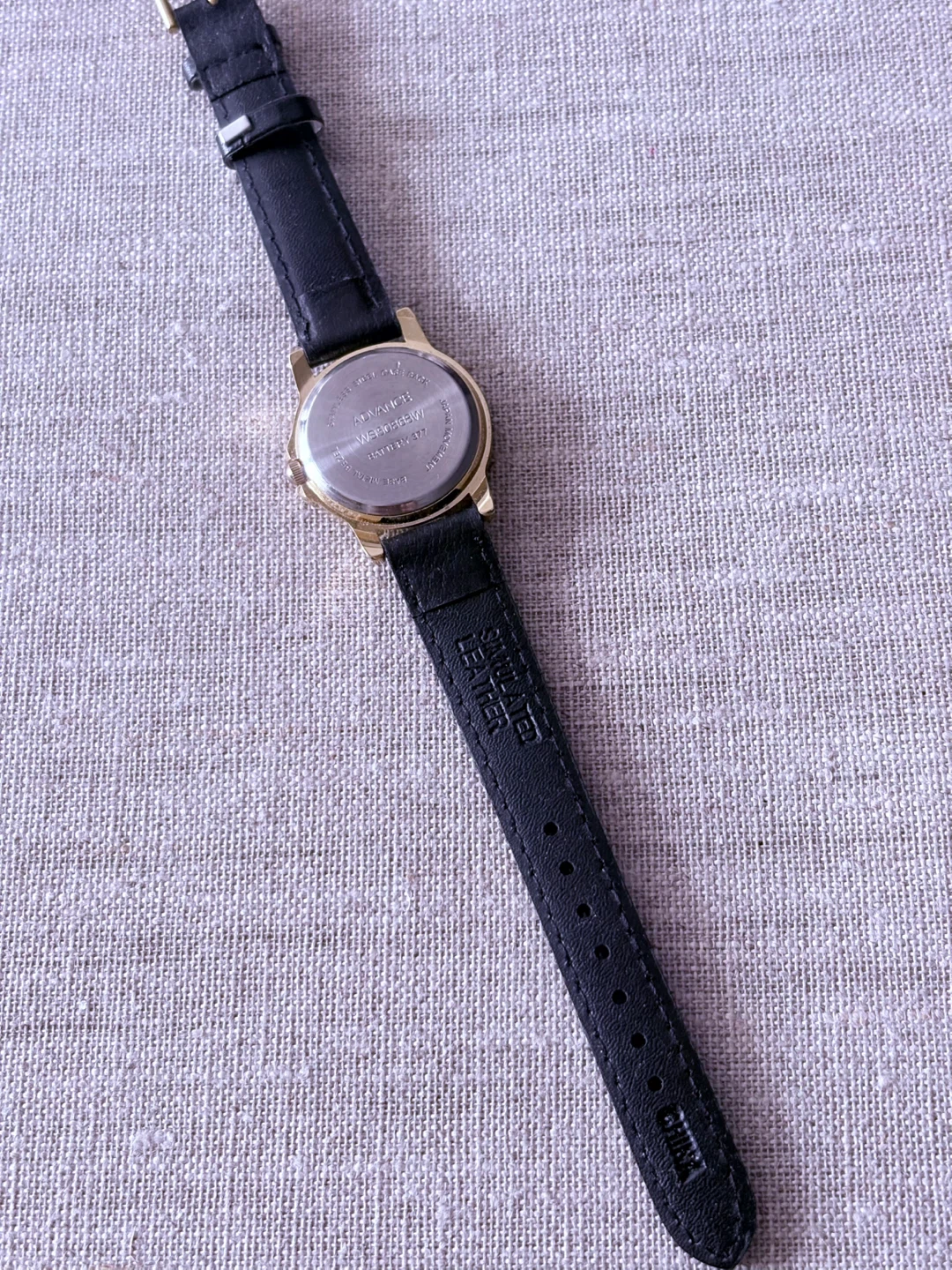 Advance Quartz Watch, Black Leather Band - photo 4