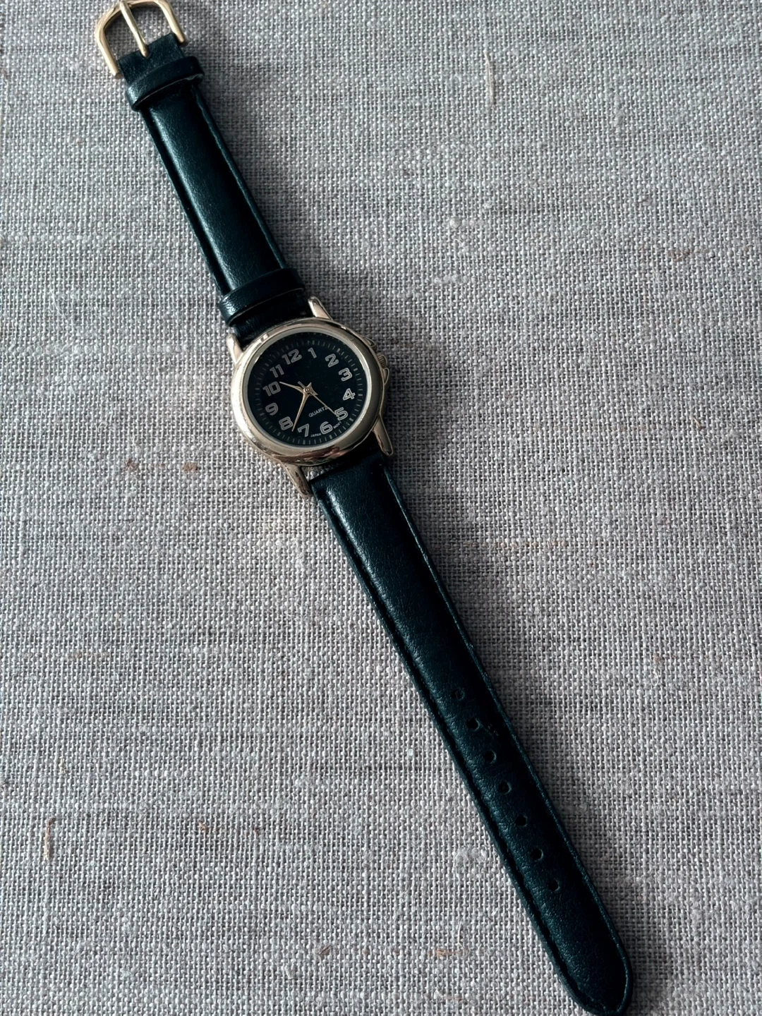 Advance Quartz Watch, Black Leather Band - photo 5