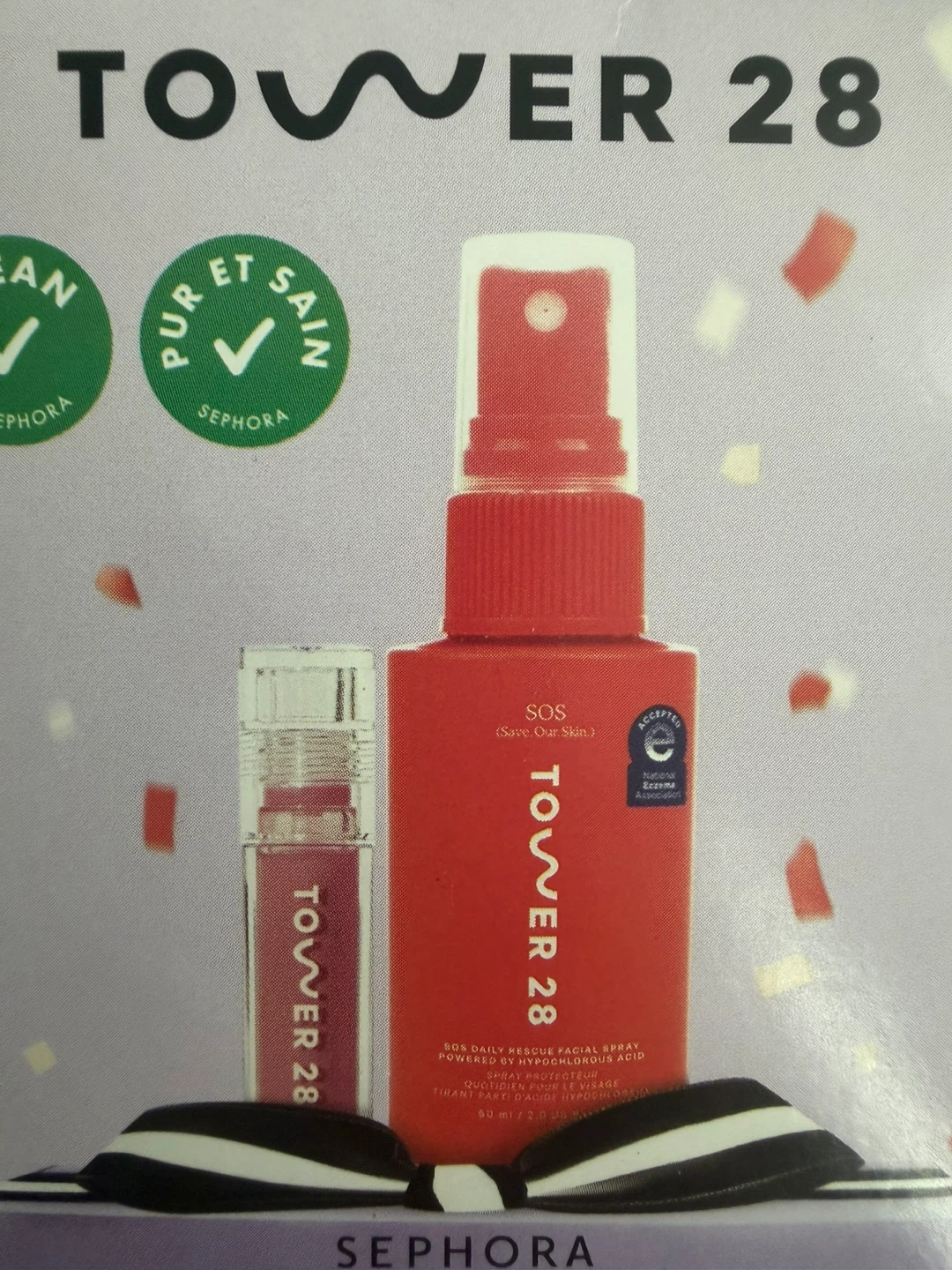 Tower 28 Facial Spray and lipgloss