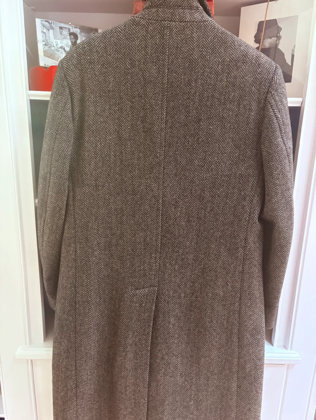 MOORES Herringbone Wool Blend Overcoat Size 40 REG - photo 3