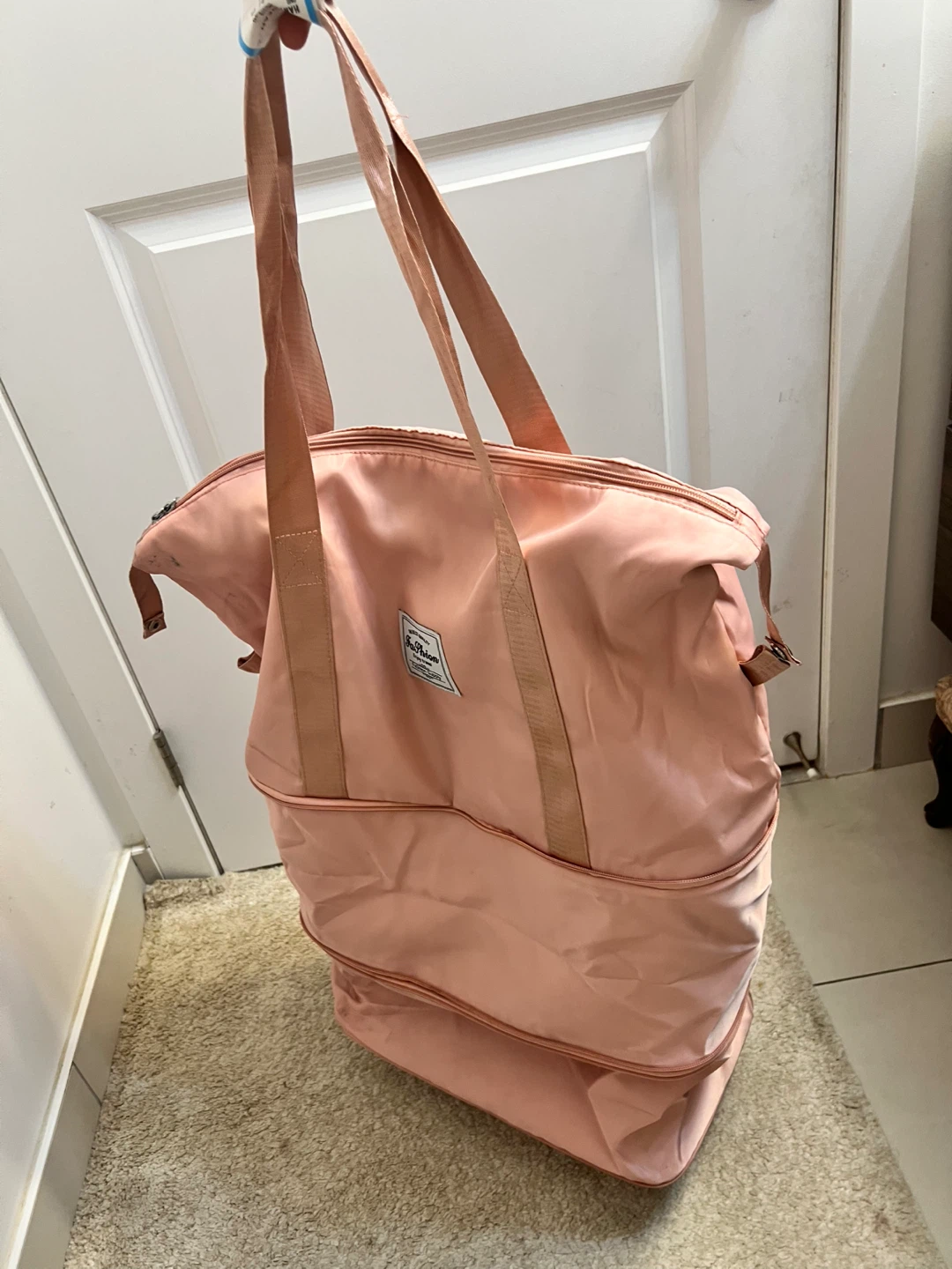 Pink Travel Duffle Bag with Wheels