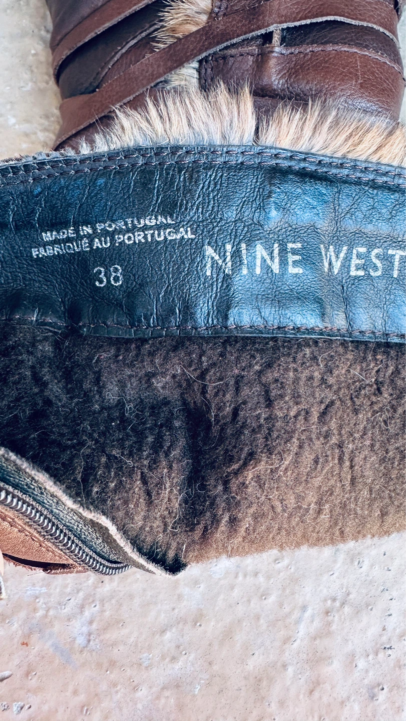 Nine West Brown Leather Boots Size 38 - photo 3