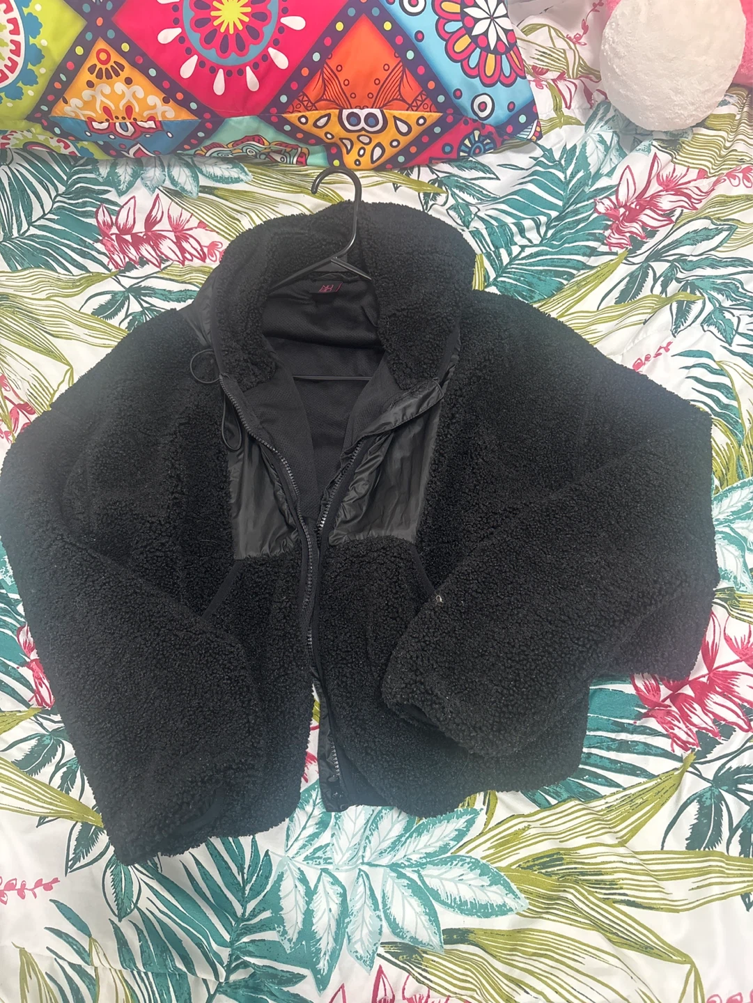 NO BOUNDARIES Black Fleece Jacket size mejume