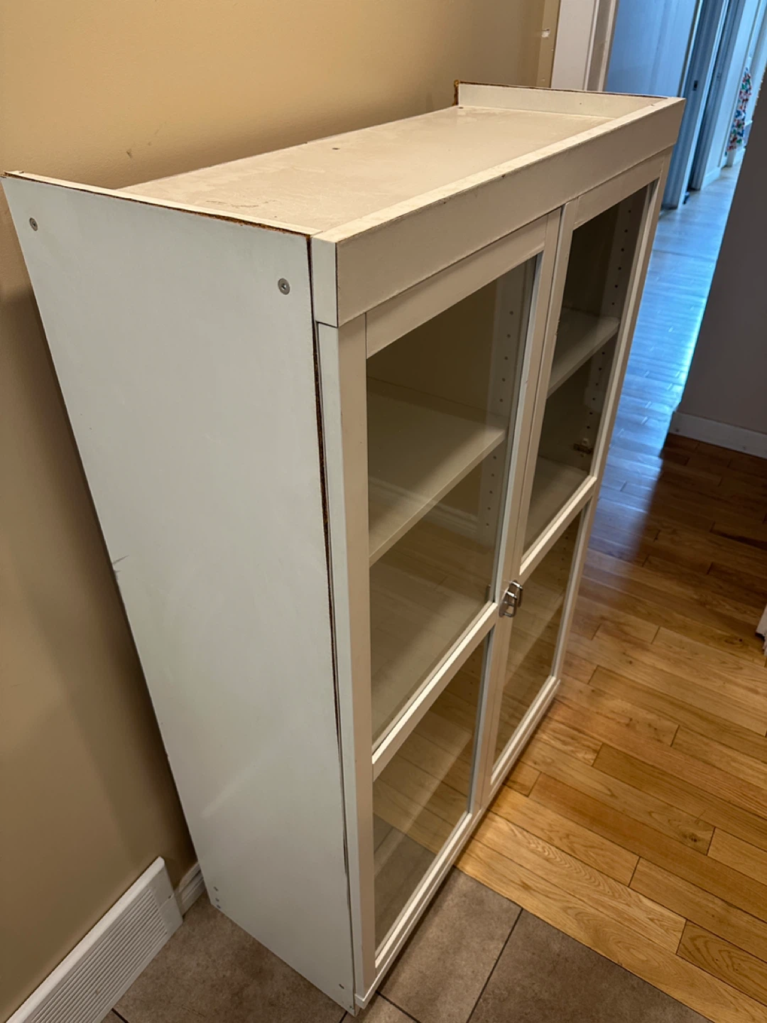 White Glass Door Display Cabinet / Bookcase (CAN DELIVER) - photo 4